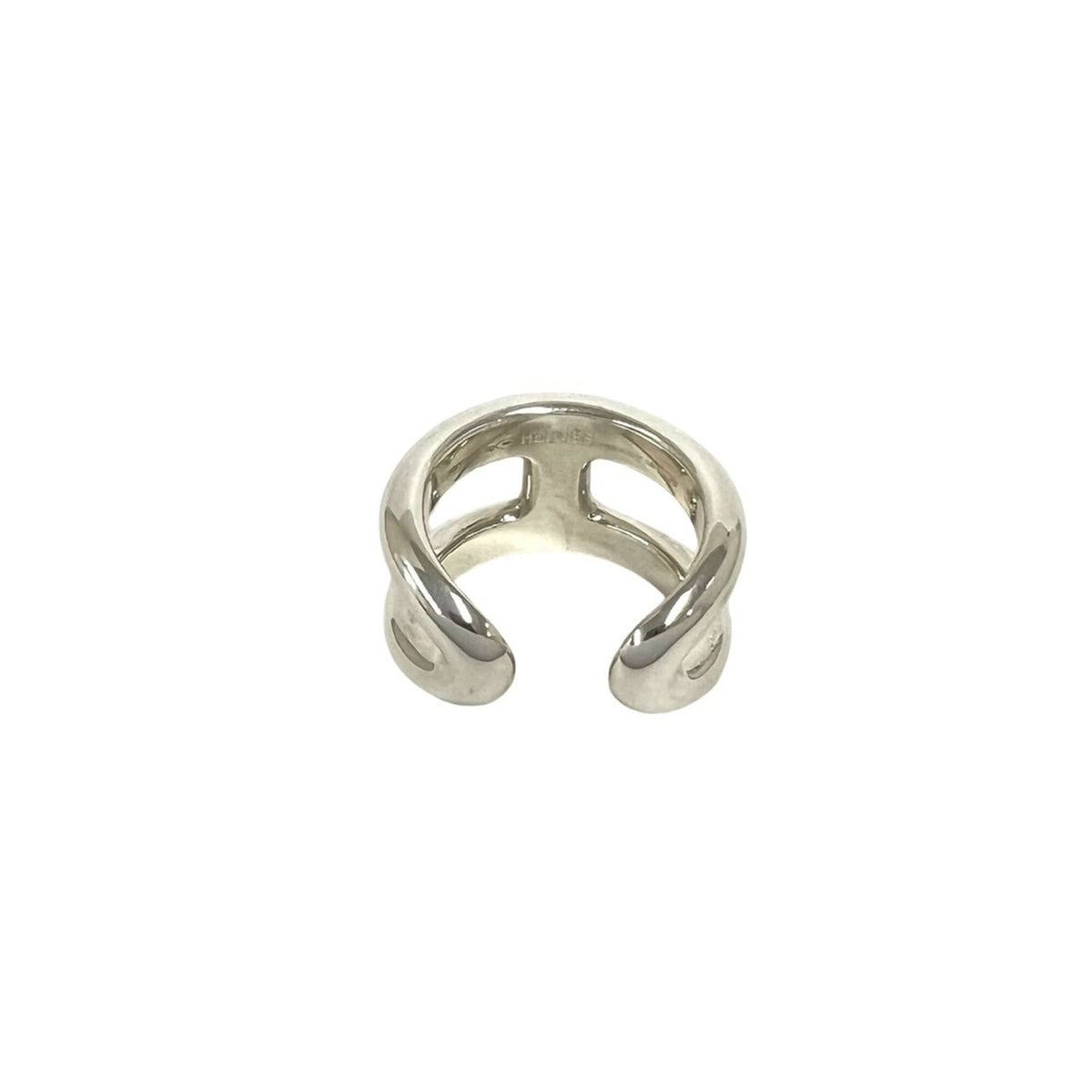 Hermes Silver Silver 925 Band Ring (Pre-Owned)