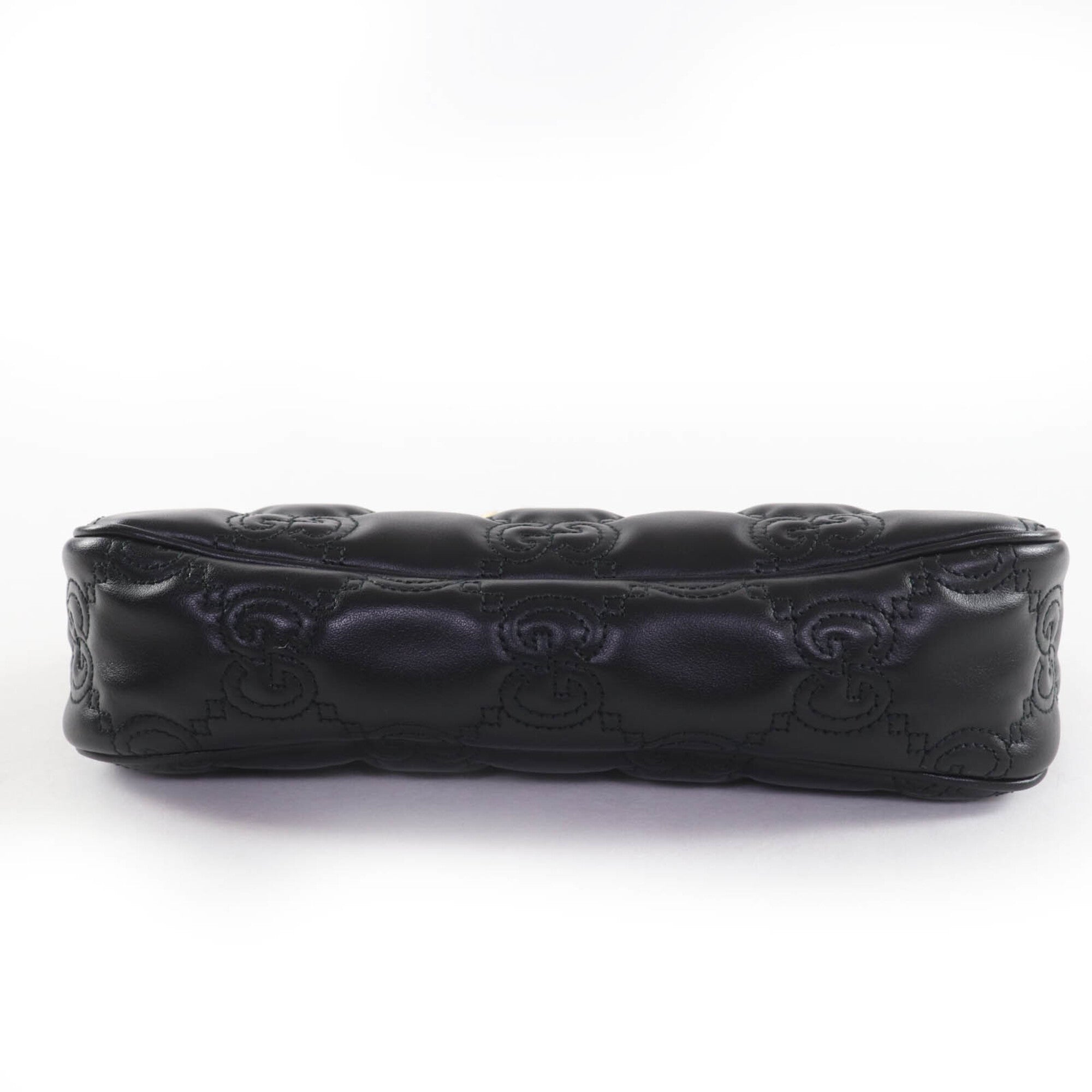 Gucci Black Leather Handbag Shoulder Bag (Pre-Owned)