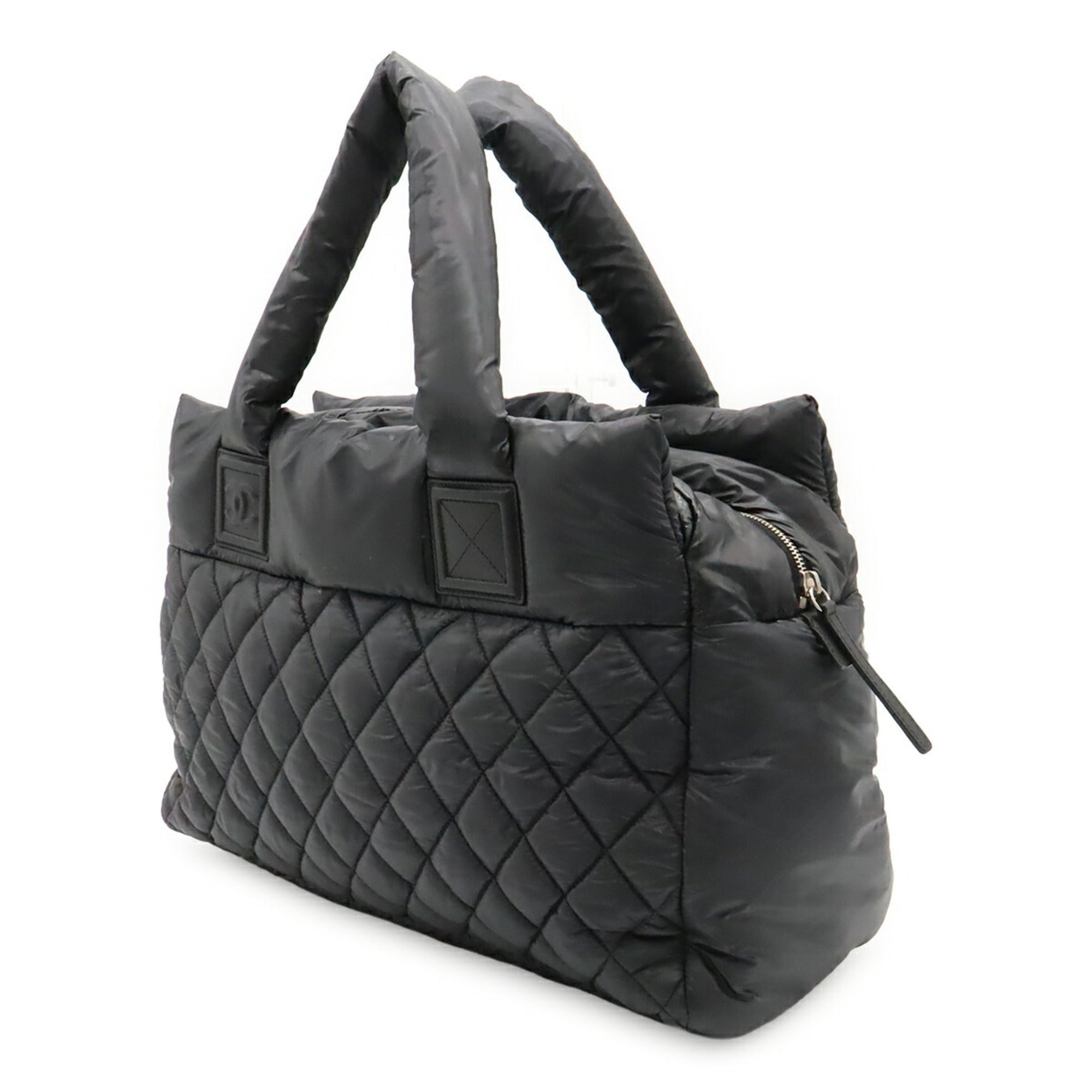 Chanel Black Quilting Handbag Tote Bag (Pre-Owned)