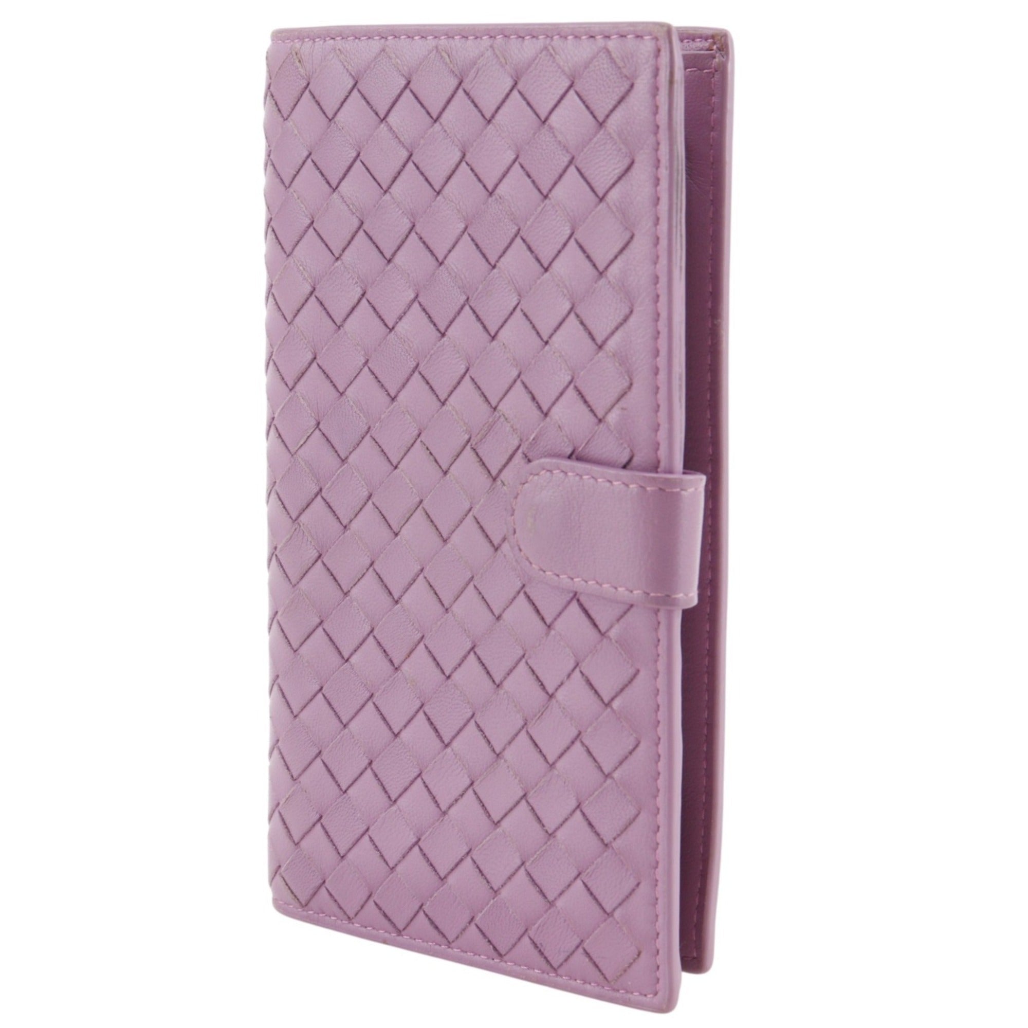 Bottega Veneta Pink Leather Long Wallet (Bi-Fold) (Pre-Owned)