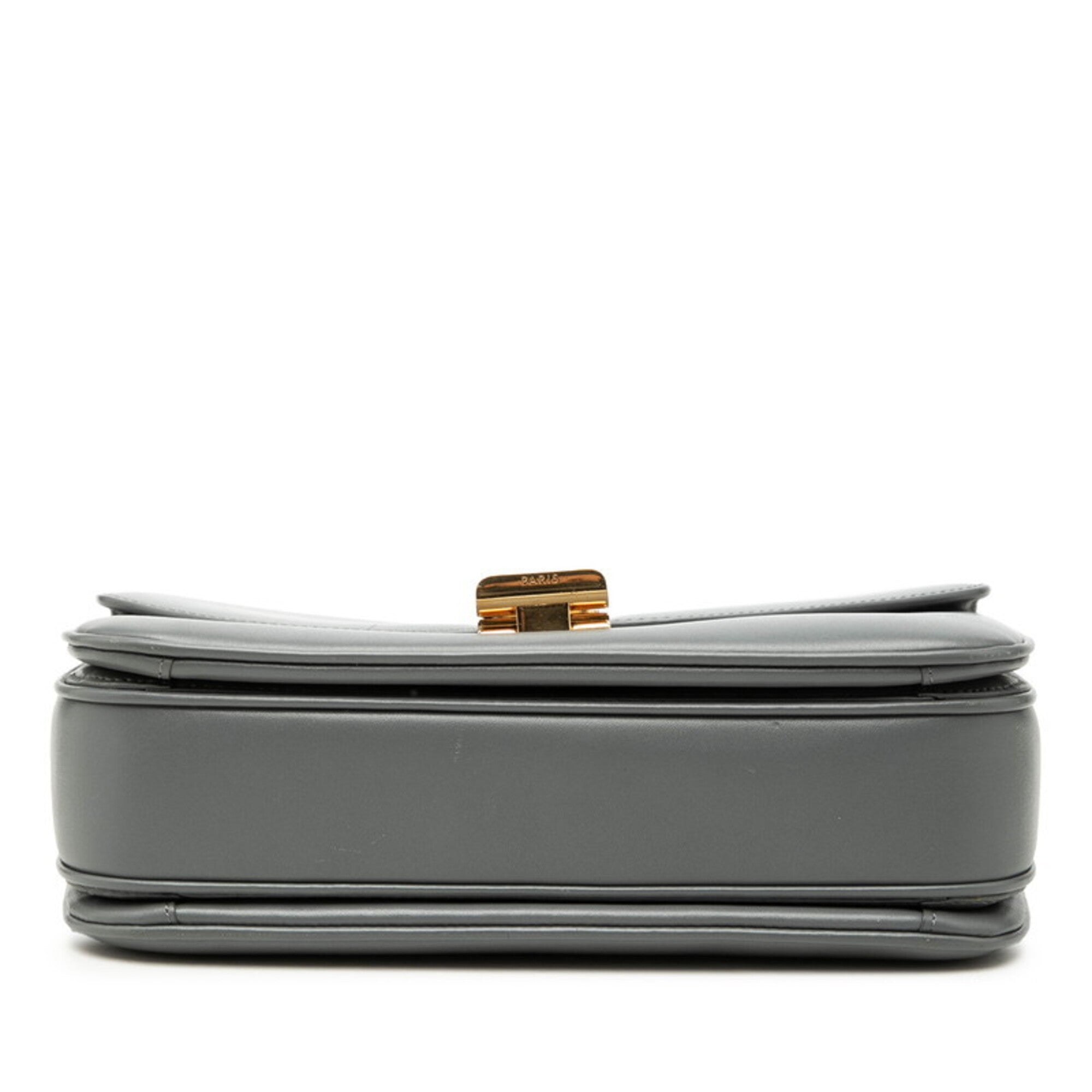 Celine Gray Leather Shoulder Bag (Pre-Owned)