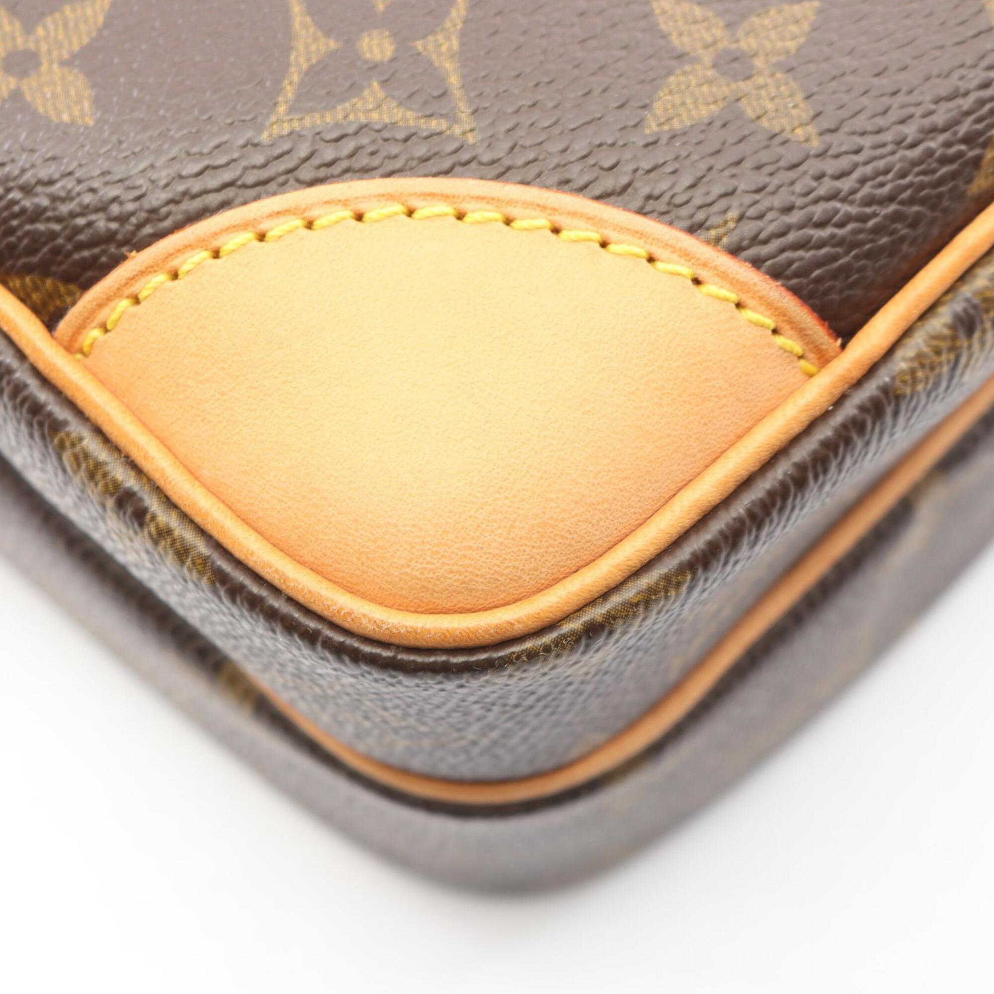 Louis Vuitton Brown Monogram Coated Canvas Leather Handbag Shoulder Bag (Pre-Owned)