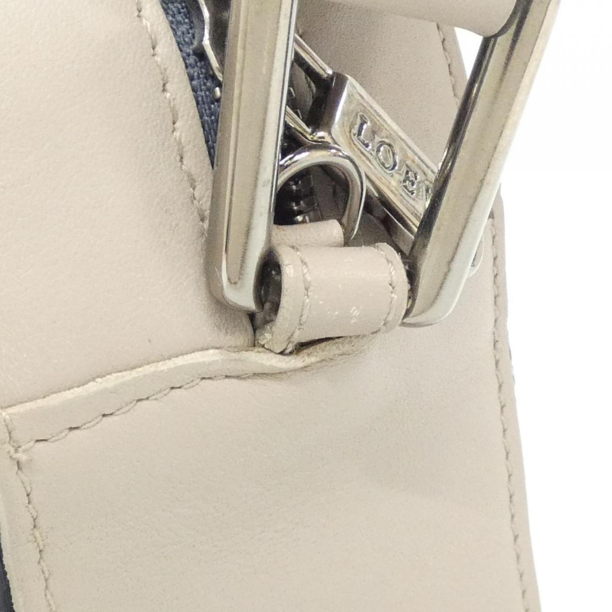 Loewe Gray Navy Pvc Vinyl Pouch Shoulder Bag (Pre-Owned)