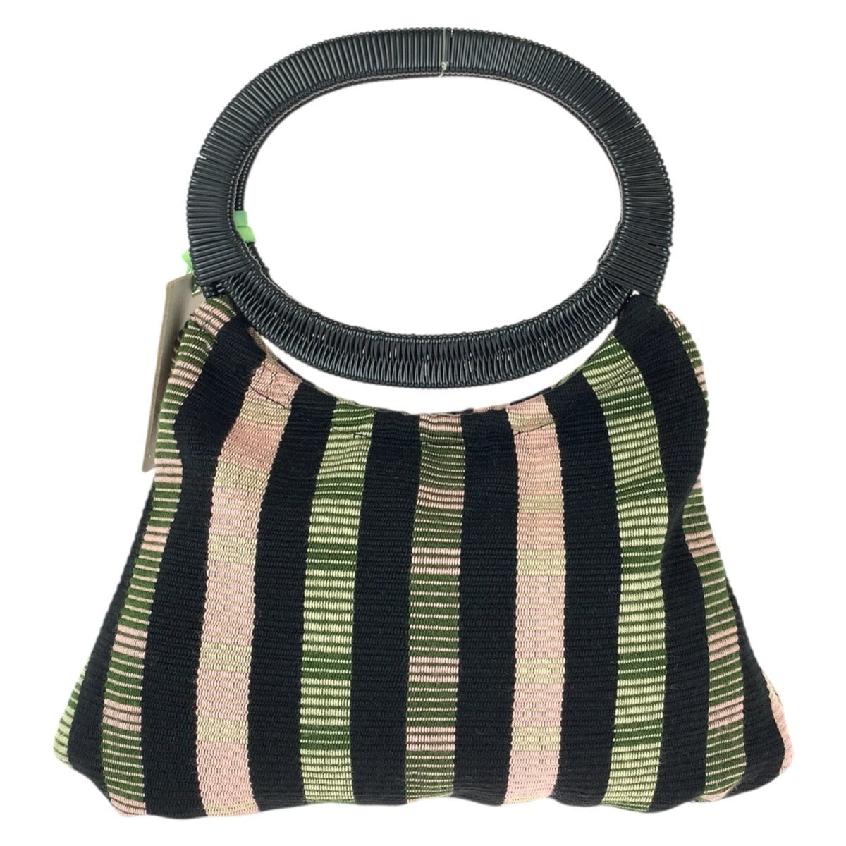 Marni Black Green Pink Cotton Plastic Handbag (Pre-Owned)