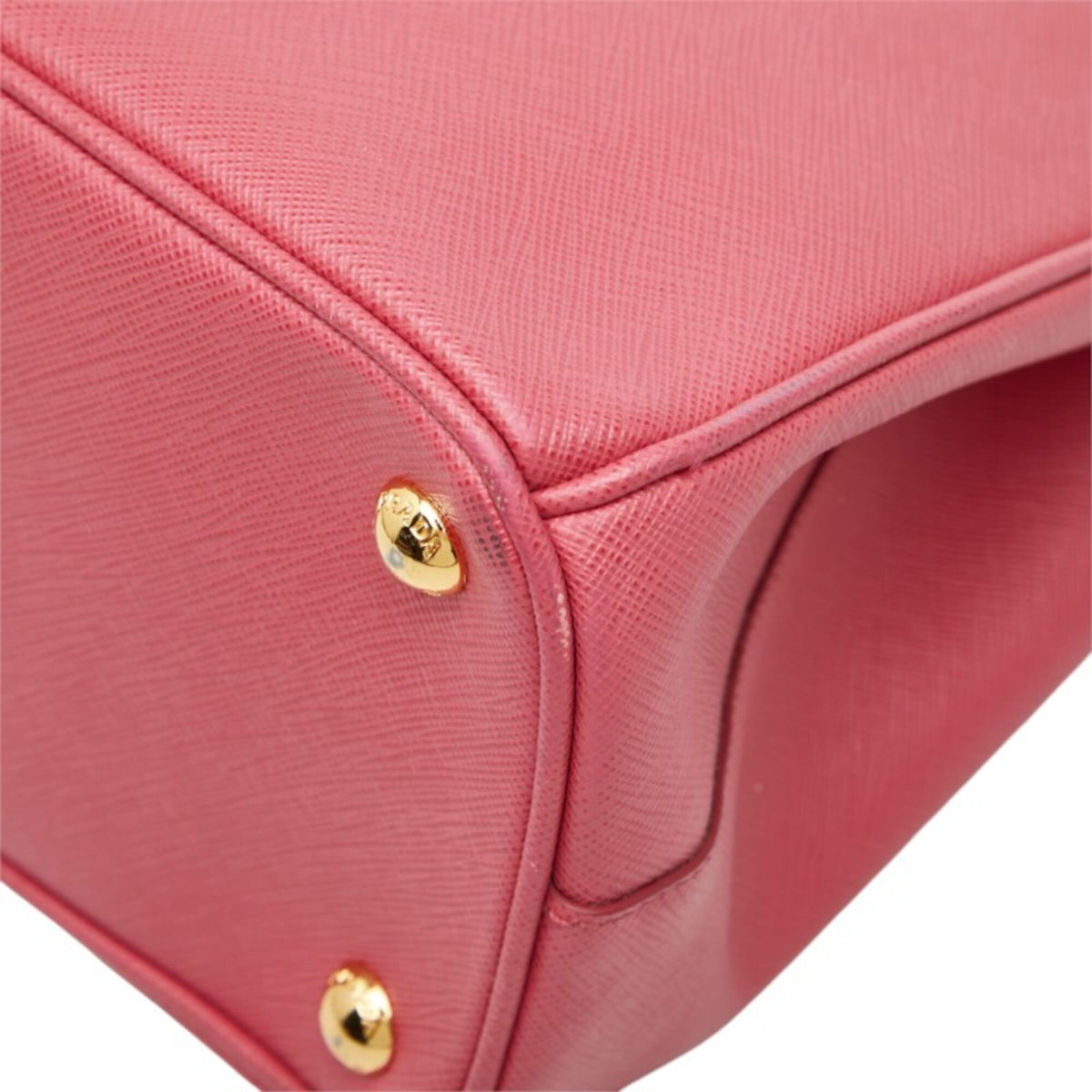 Prada Pink Saffiano Triangle Leather Handbag Shoulder Bag (Pre-Owned)