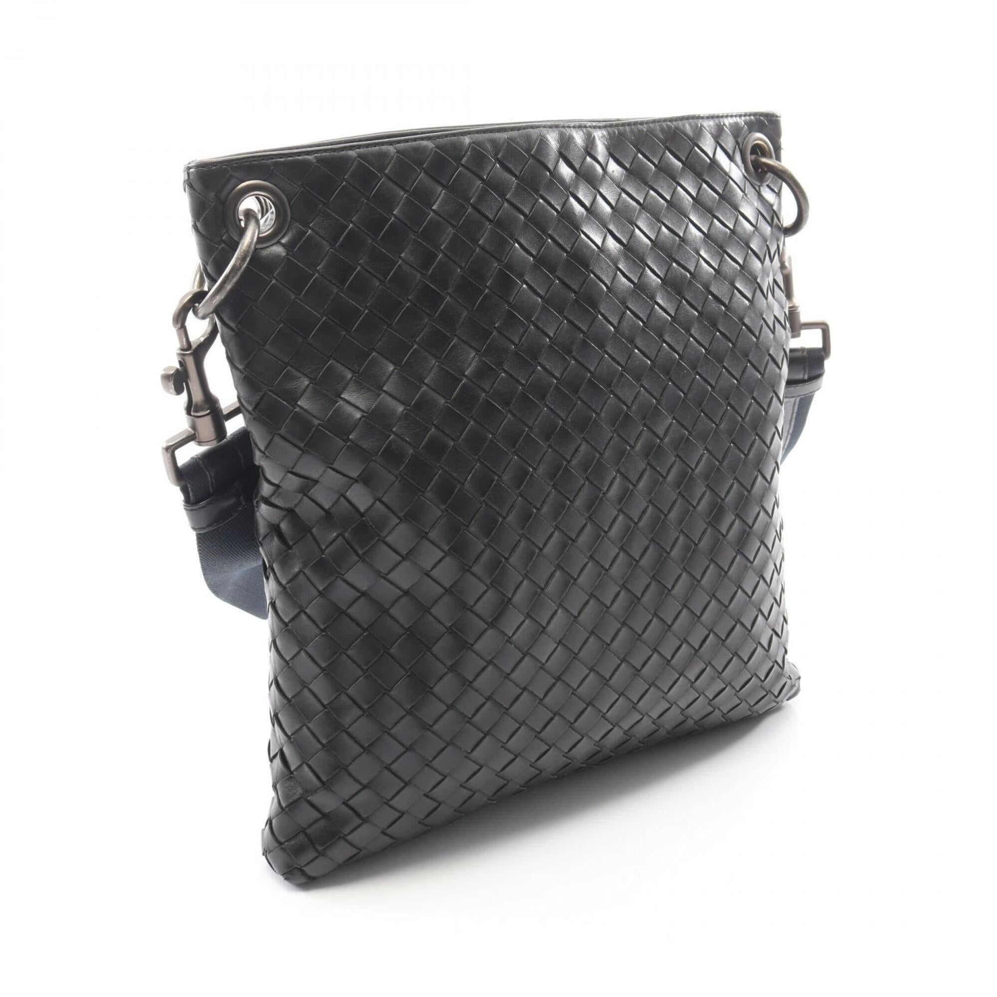 Bottega Veneta Intrecciato Black Intrecciato Handbag Shoulder Bag (Pre-Owned)