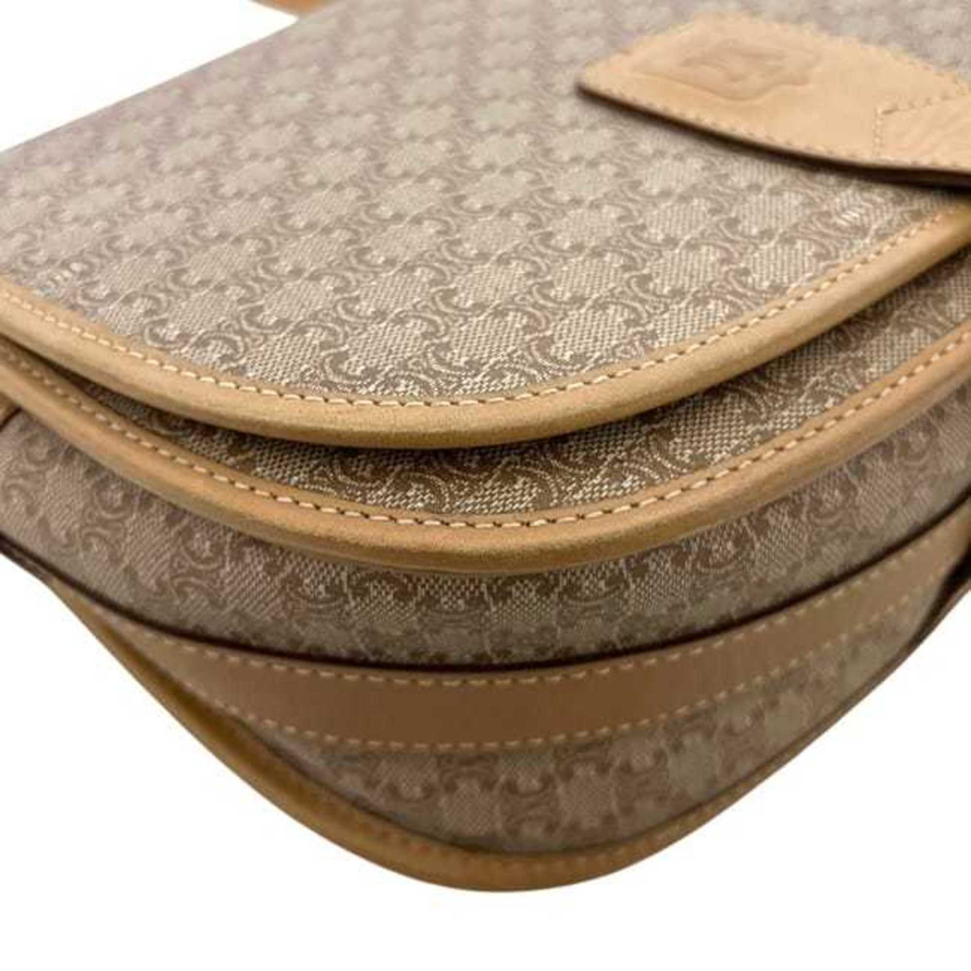 Celine Beige Pvc Leather Shoulder Bag (Pre-Owned)