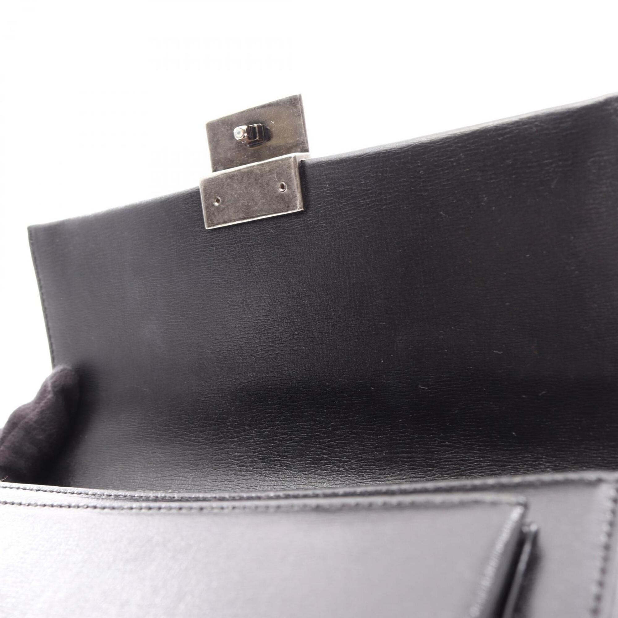 Saint Laurent Black Leather Handbag Shoulder Bag (Pre-Owned)