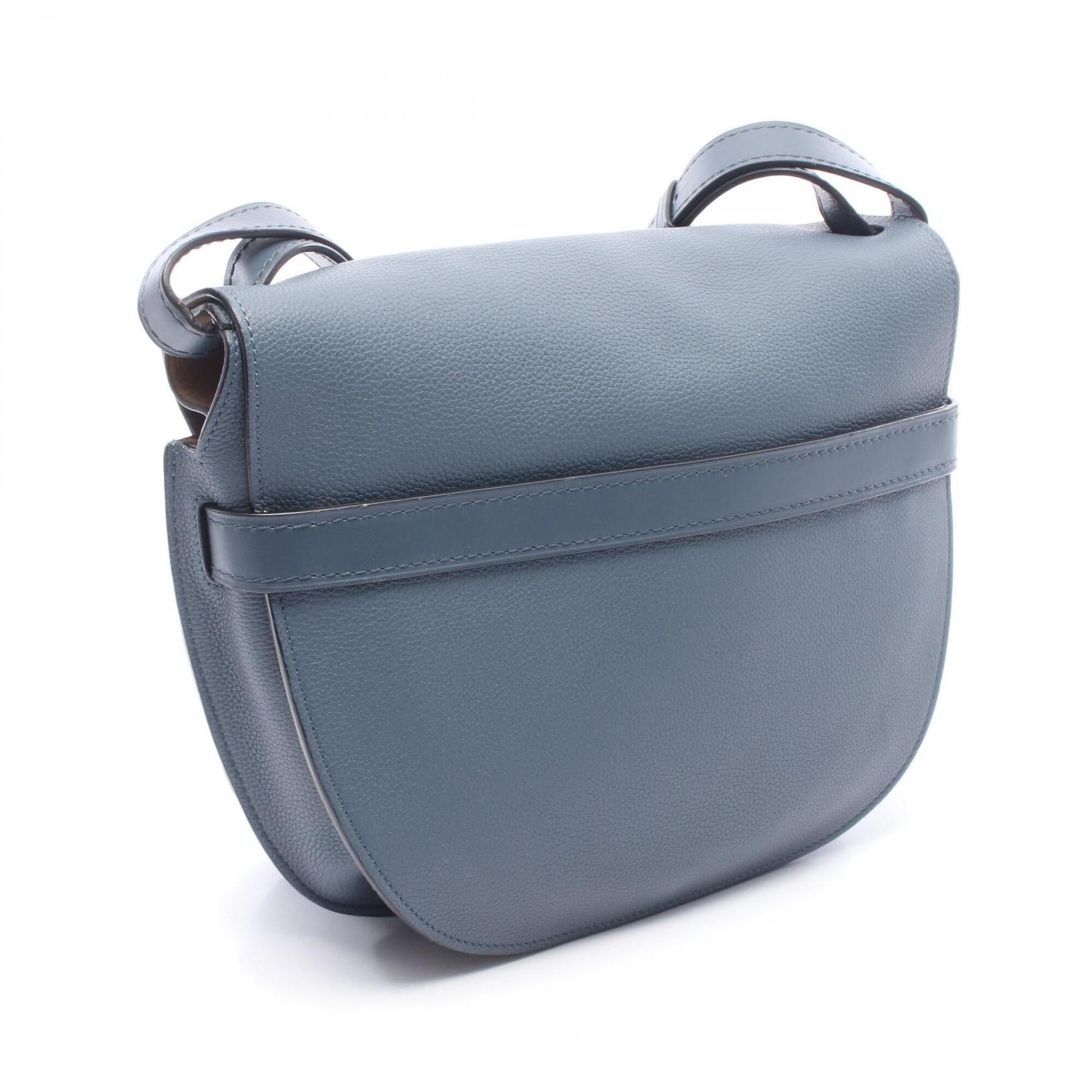 Loewe Blue Leather Handbag Shoulder Bag (Pre-Owned)