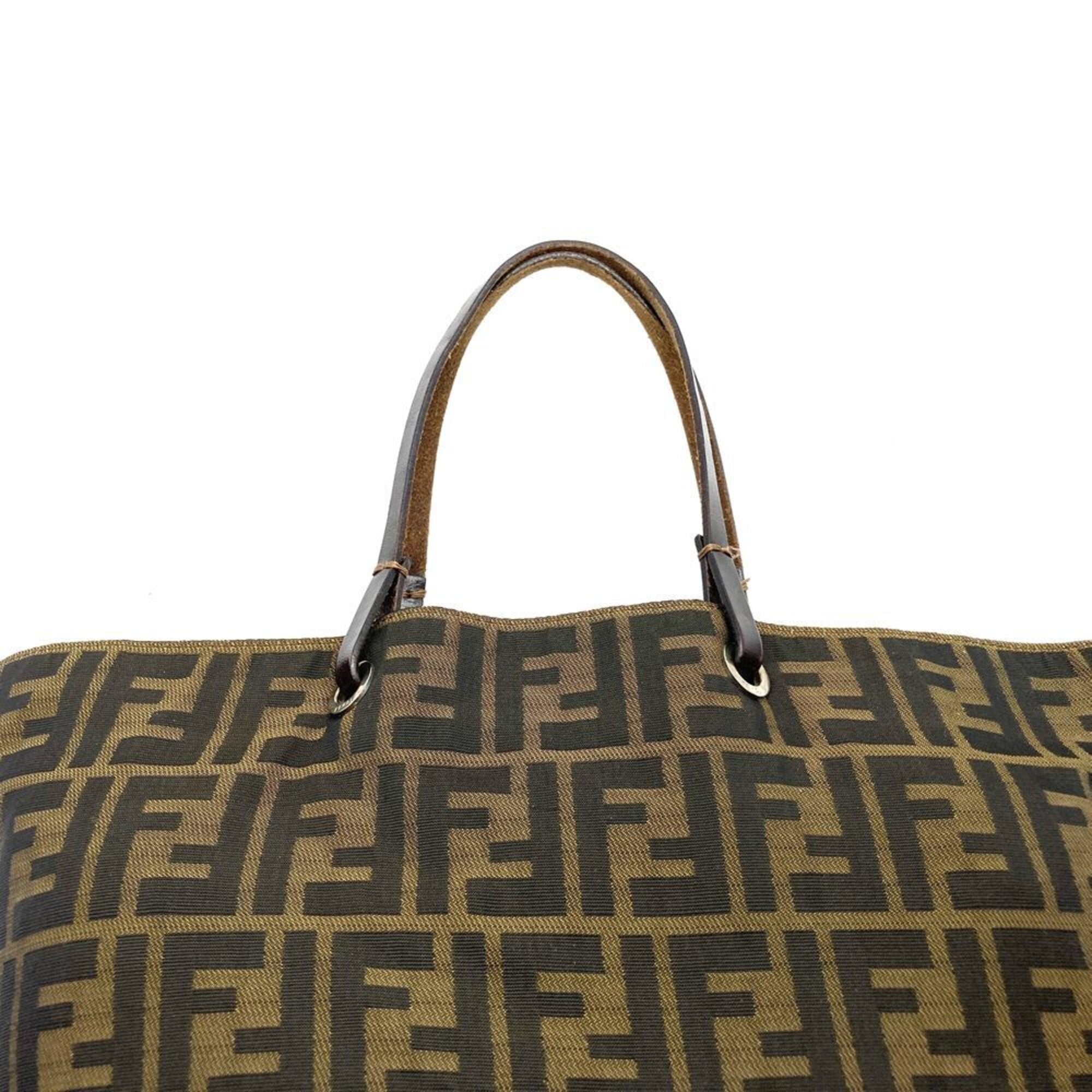 Fendi Brown Nylon Shoulder Bag Tote Bag (Pre-Owned)