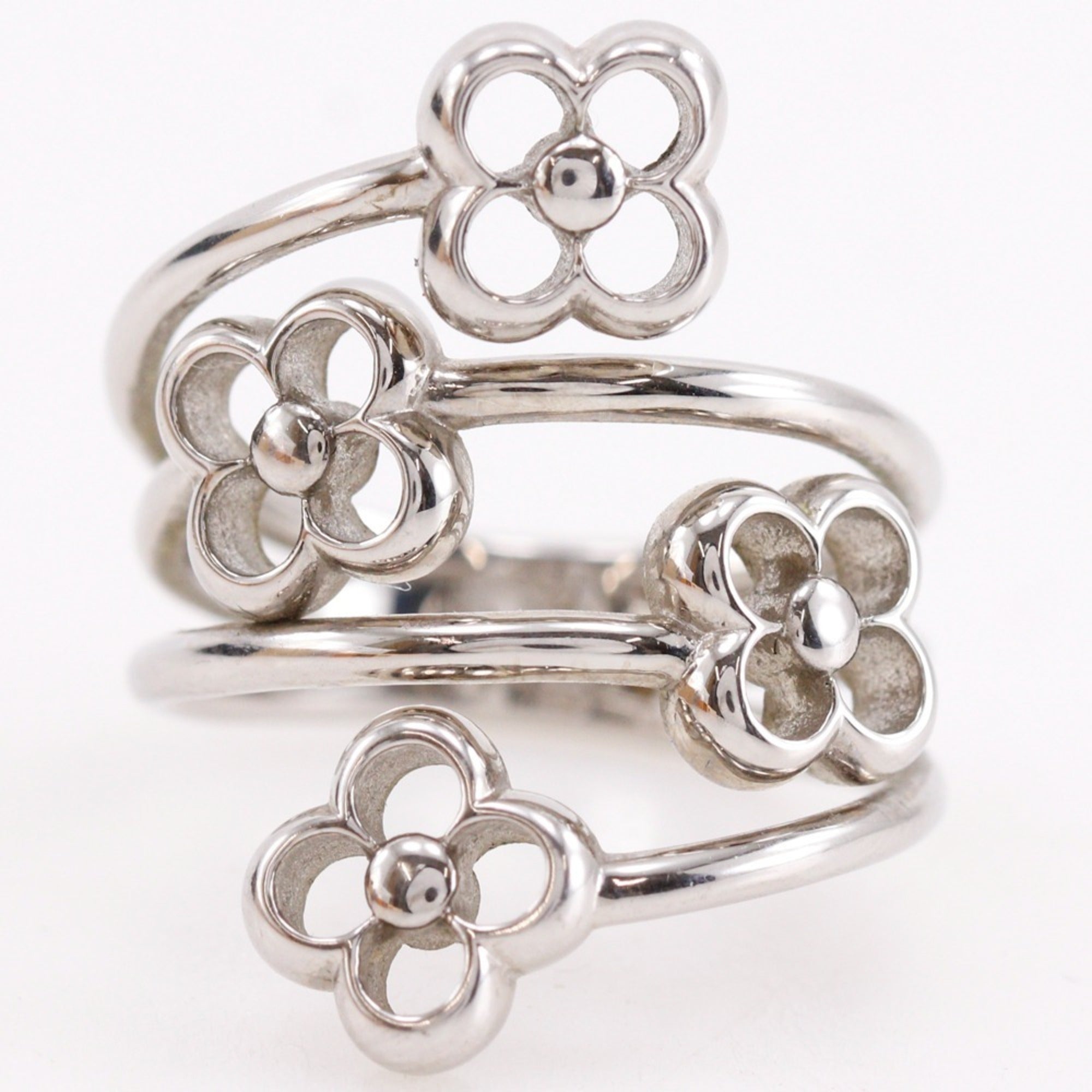 Louis Vuitton Silver Metal Band Ring (Pre-Owned)