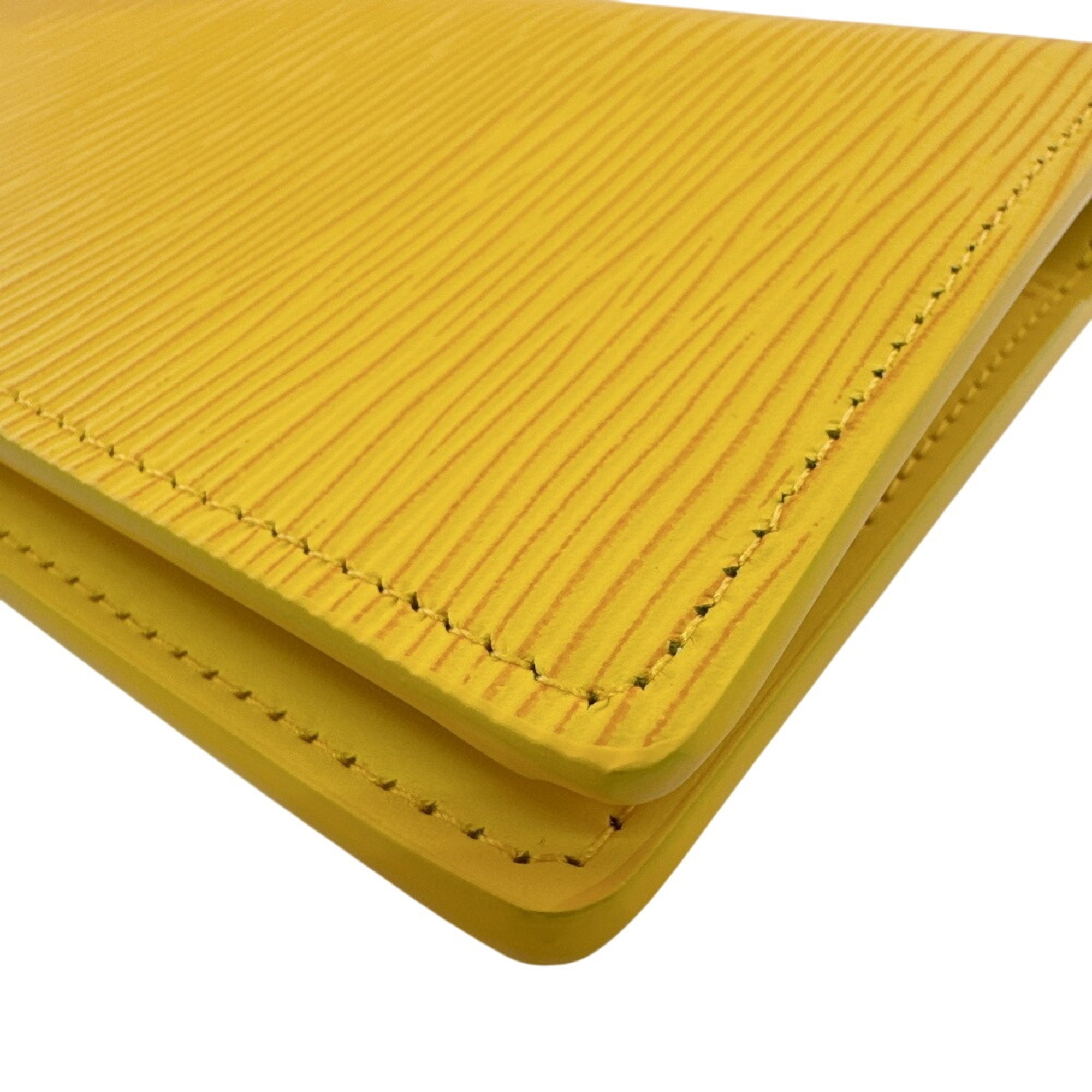 Louis Vuitton Yellow Leather Long Wallet (Bi-Fold) (Pre-Owned)