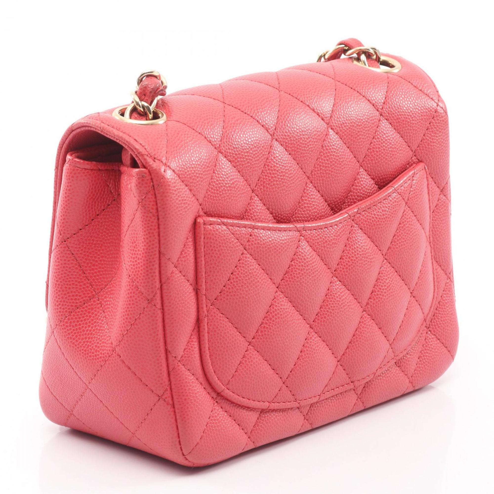 Chanel Pink Leather Handbag Shoulder Bag (Pre-Owned)