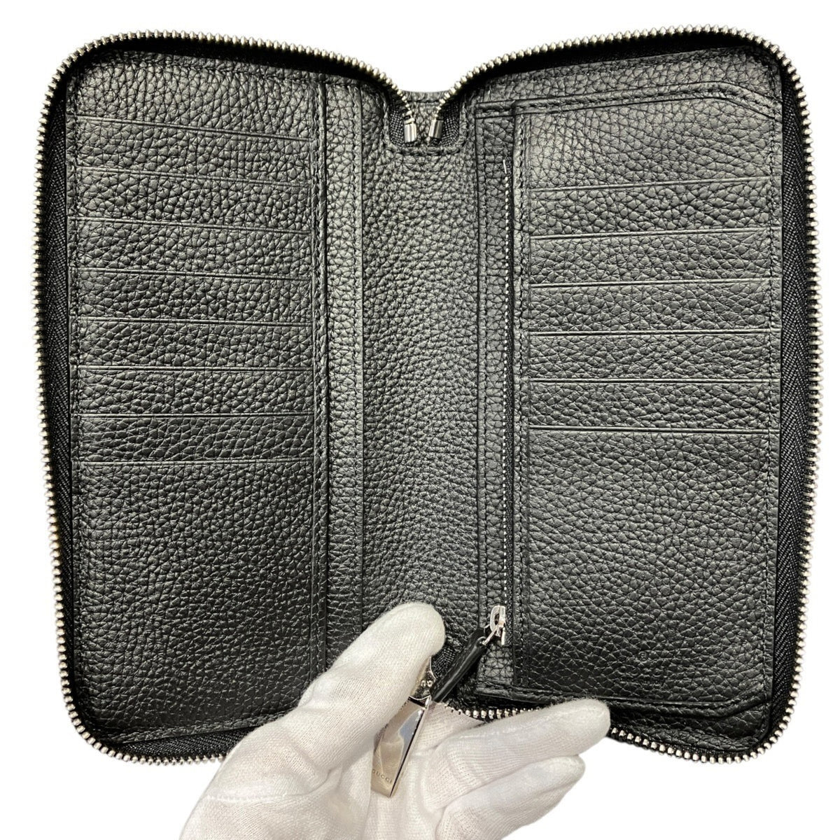 Gucci Black Leather Long Wallet (Bi-Fold) (Pre-Owned)