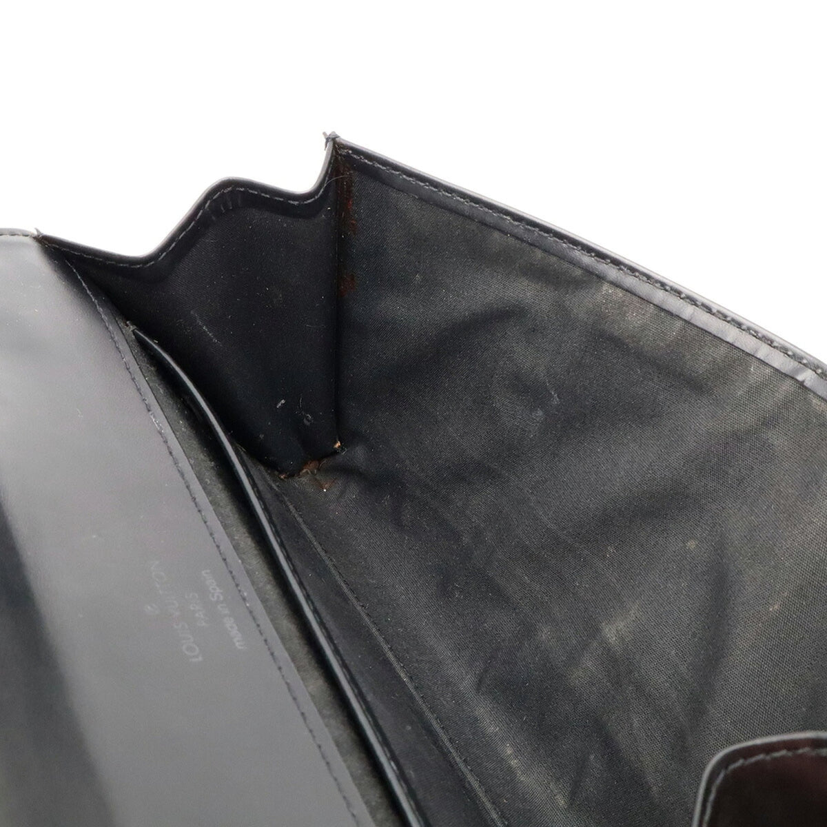 Louis Vuitton Black Noir Epi Leather Clutch Bag Shoulder Bag (Pre-Owned)