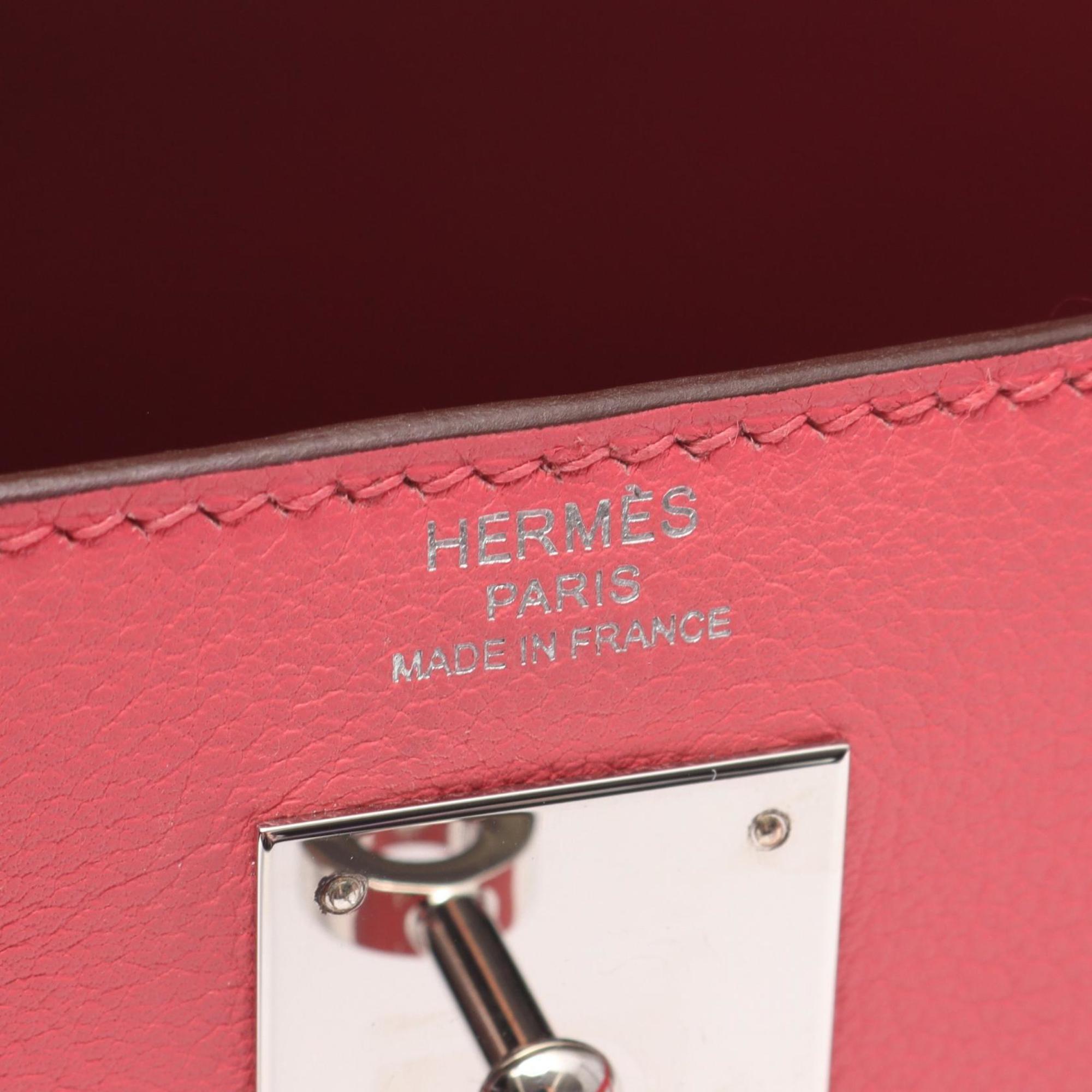 Hermes Pink Leather Handbag (Pre-Owned)