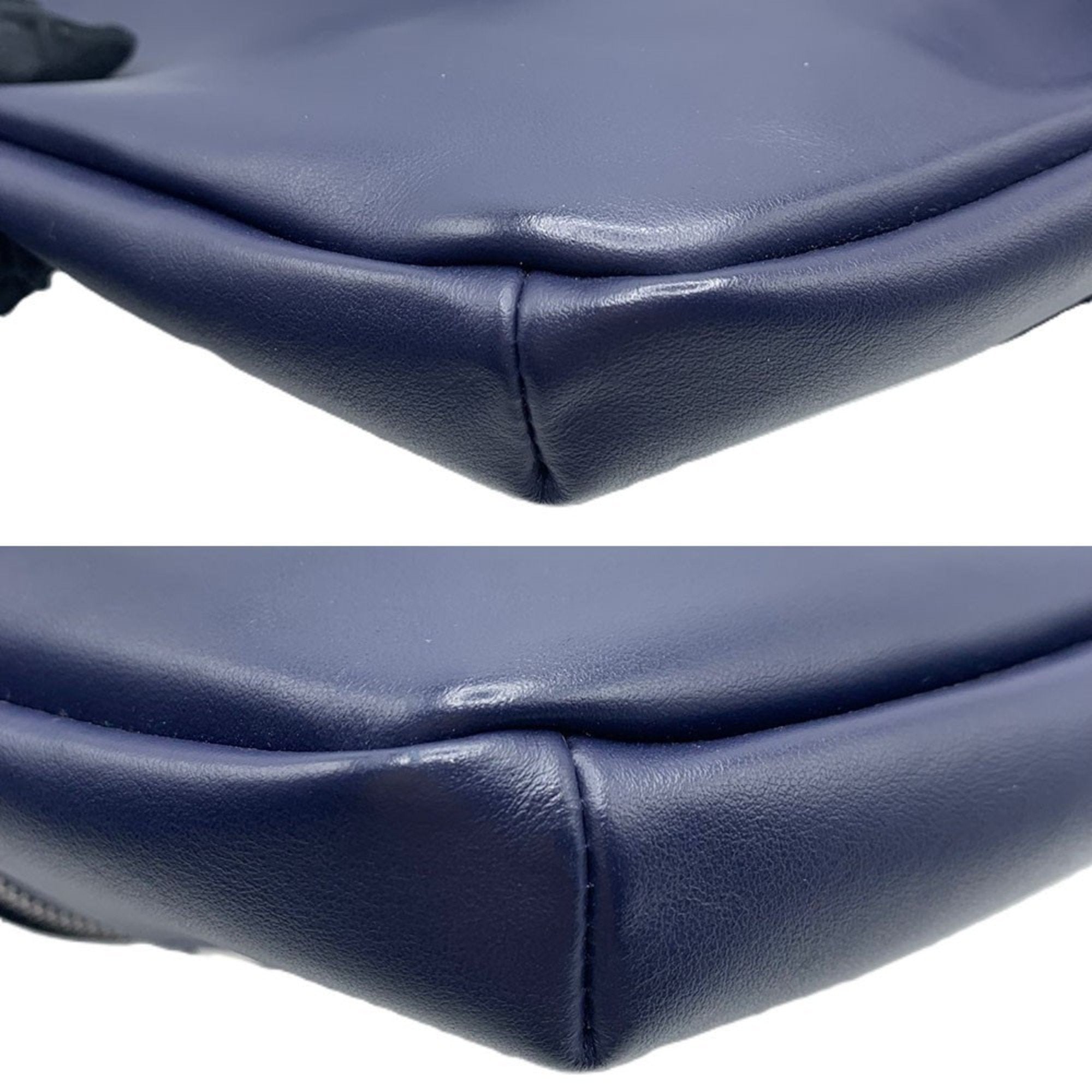 Fendi Navy Leather Fanny Pack (Pre-Owned)