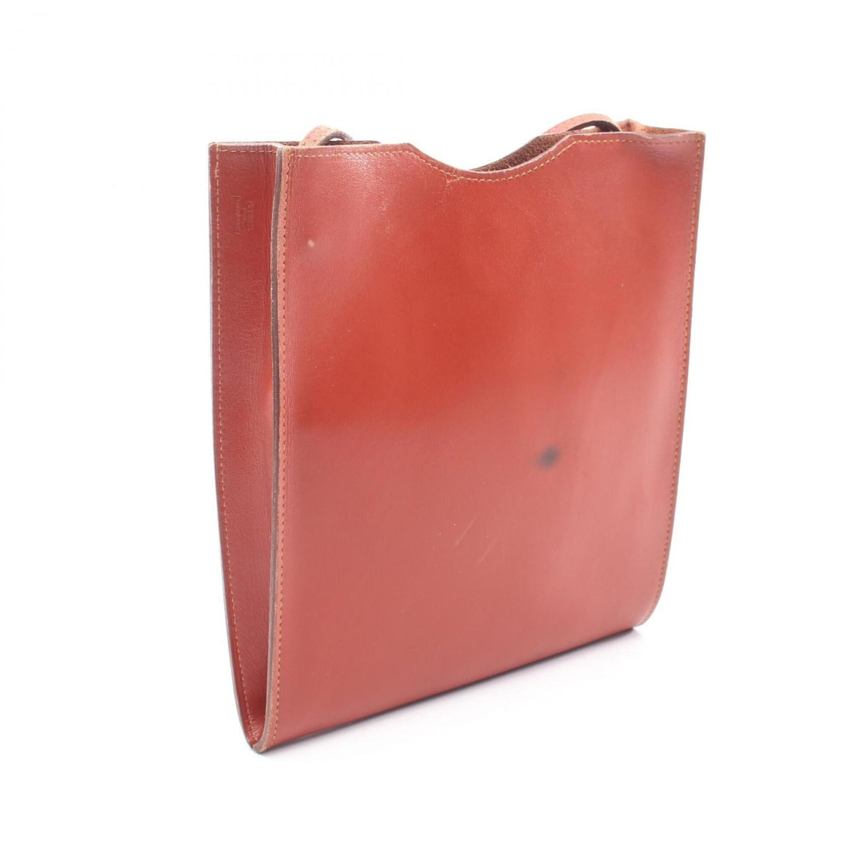 Hermes Brique Brown Box Calf Leather Handbag Shoulder Bag (Pre-Owned)