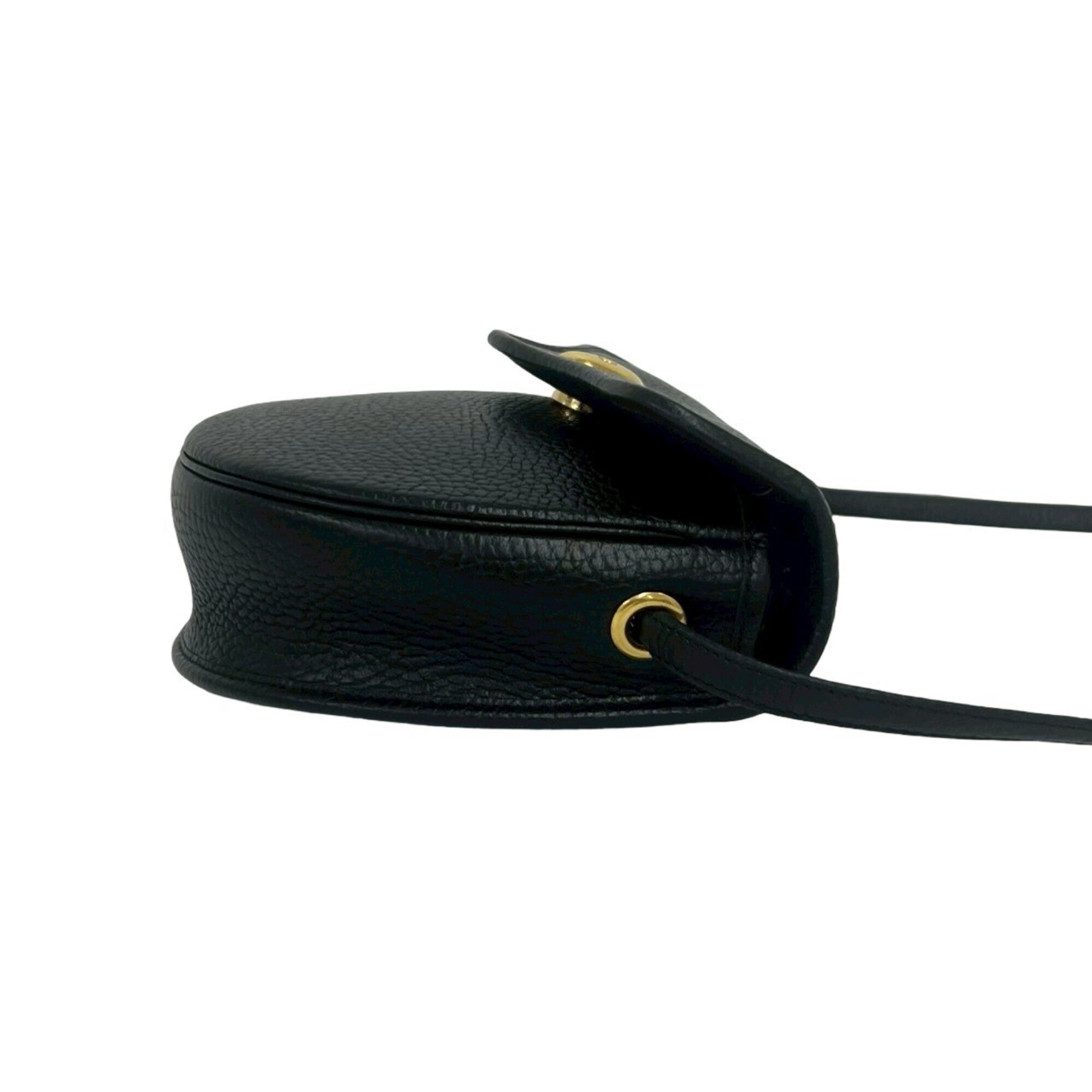 Christian Dior Black Leather Pochette Shoulder Bag (Pre-Owned)