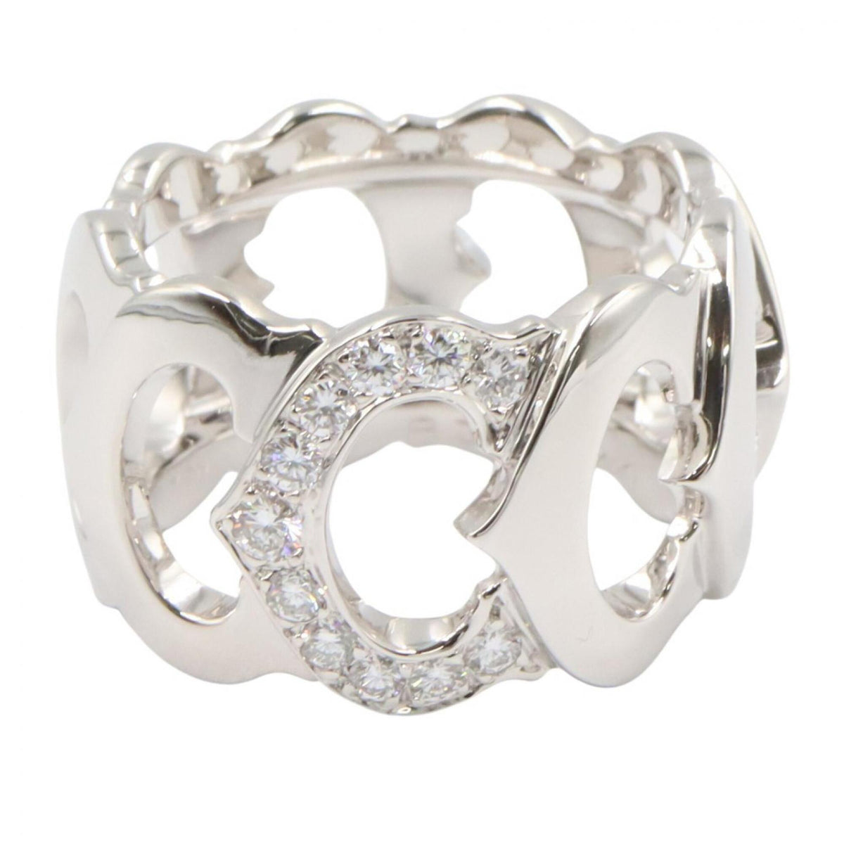 Cartier Silver Clear White Gold (18K) Band Ring (Pre-Owned)