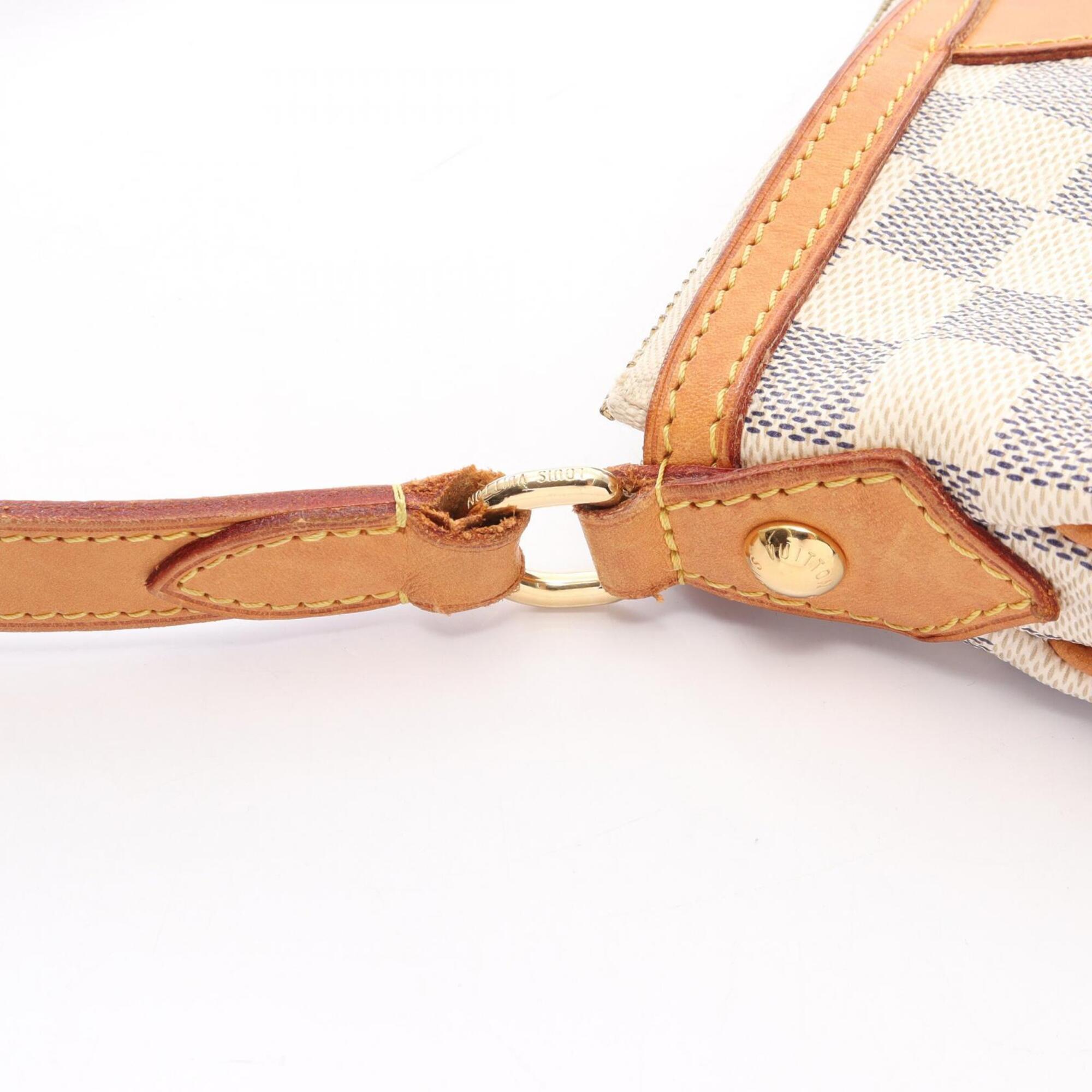 Louis Vuitton White Pvc Coated Canvas Leather Handbag Shoulder Bag (Pre-Owned)