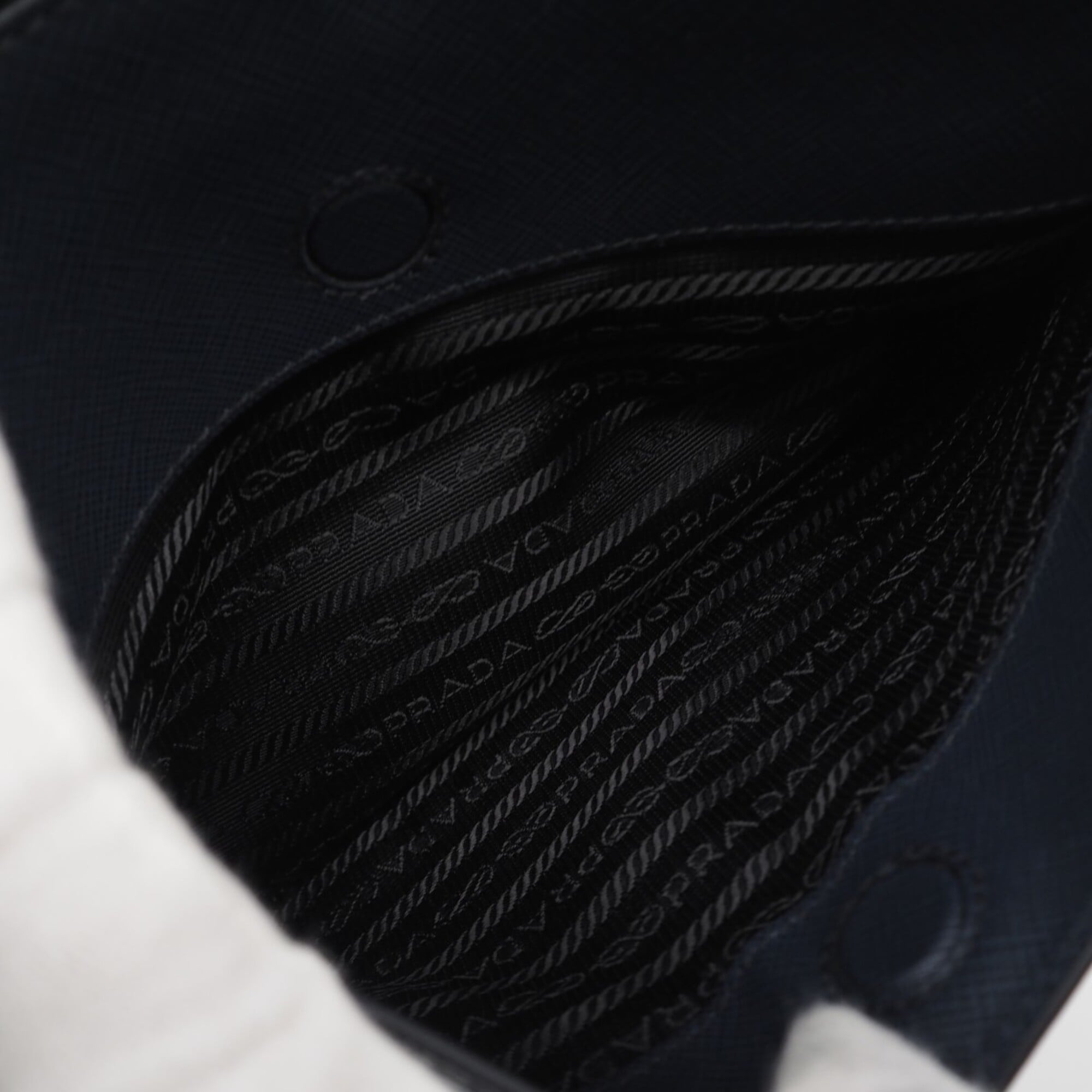 Prada Saffiano Navy Saffiano Pouch (Pre-Owned)