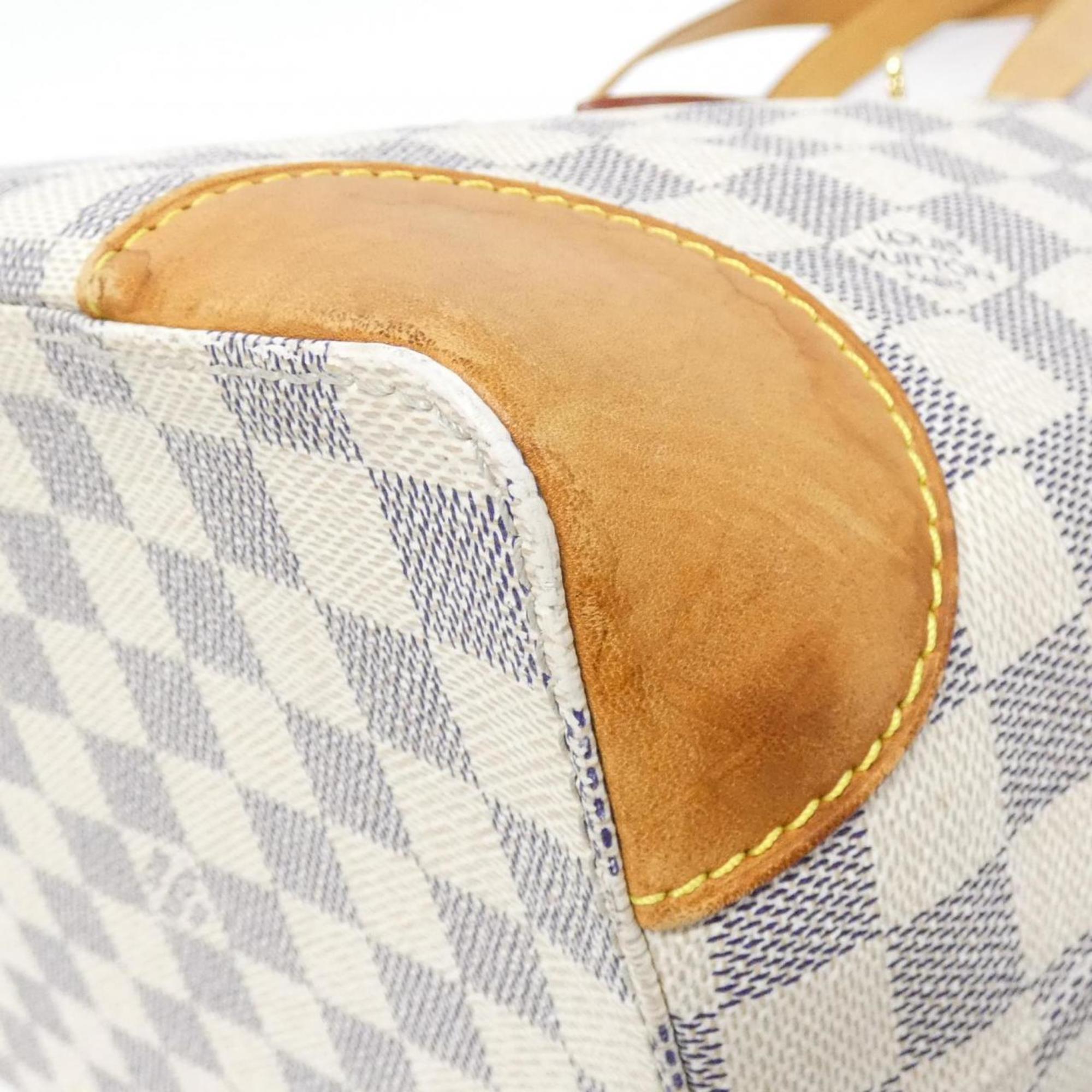 Louis Vuitton Azur White Coated Canvas Handbag (Pre-Owned)