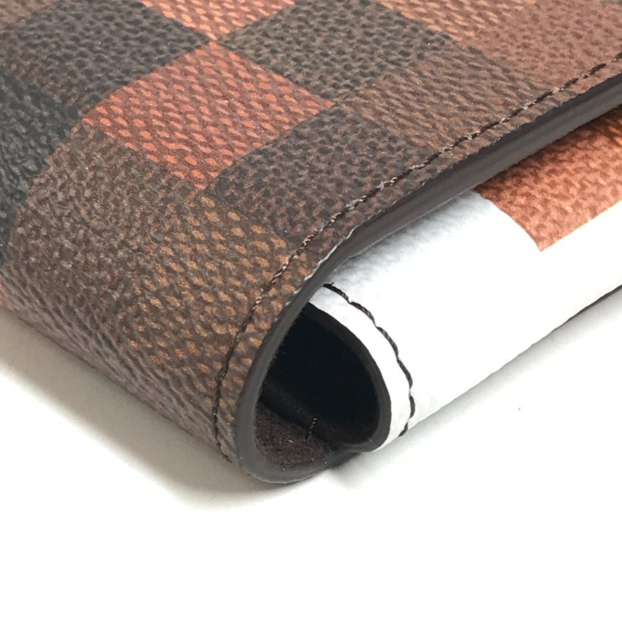 Louis Vuitton Brown Leather Clutch Bag Handbag Pouch (Pre-Owned)