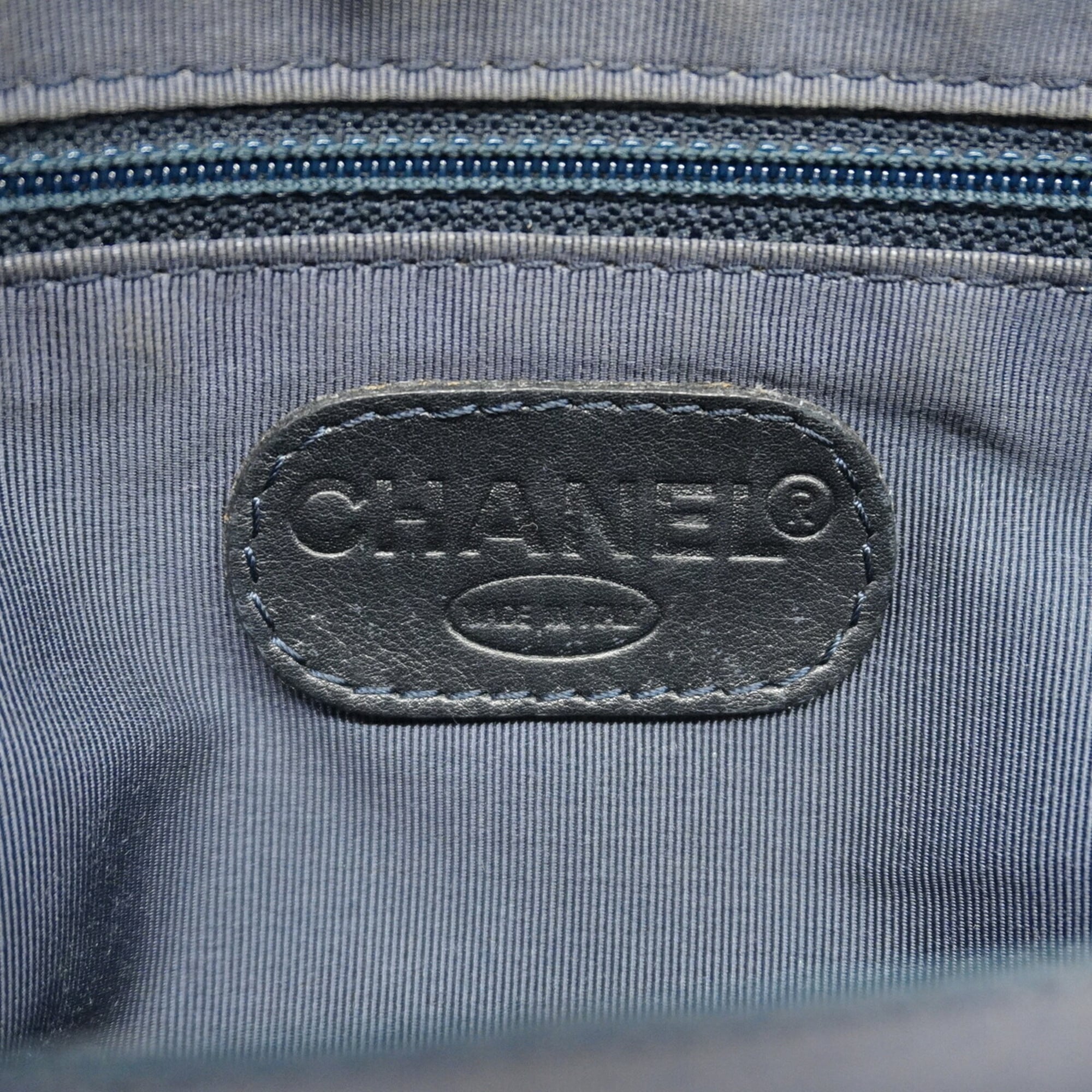 Chanel Blue Brown Denim Tote Bag (Pre-Owned)