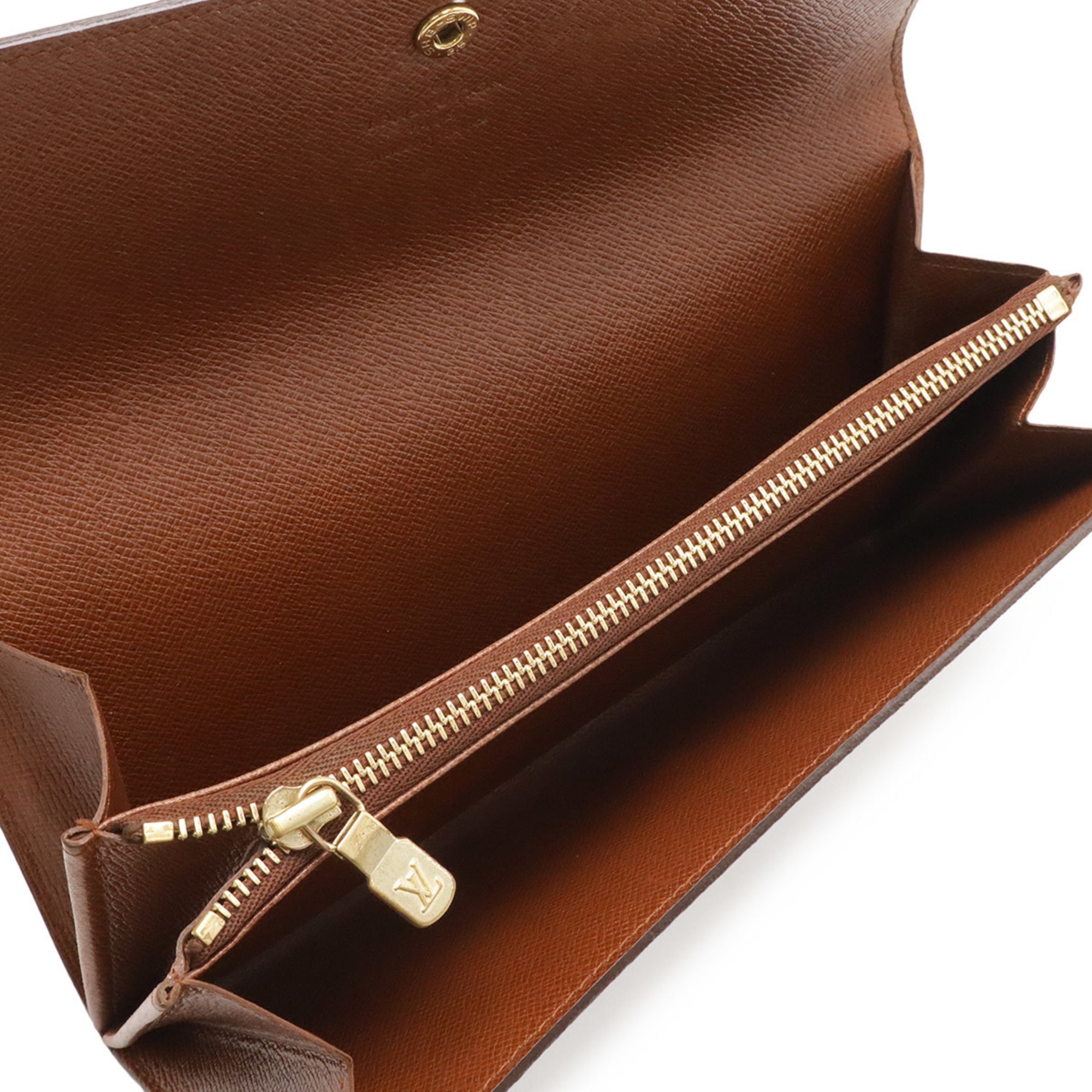 Louis Vuitton Monogram Brown Monogram Long Wallet (Bi-Fold) (Pre-Owned)