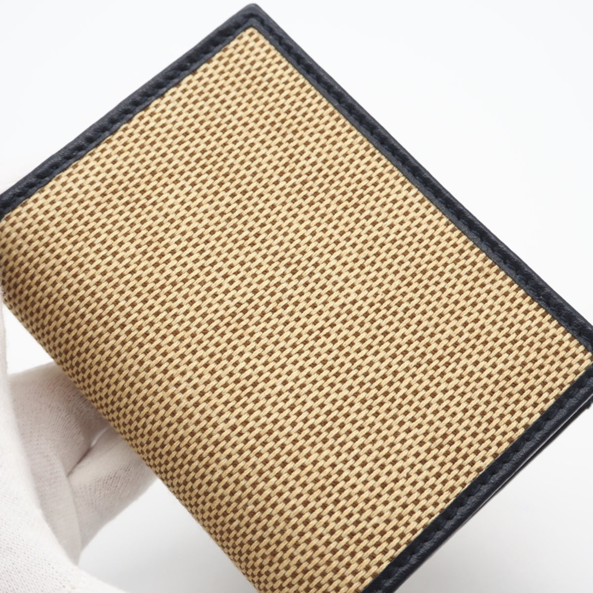 Gucci Beige Black Canvas Wallet (Bi-Fold) (Pre-Owned)