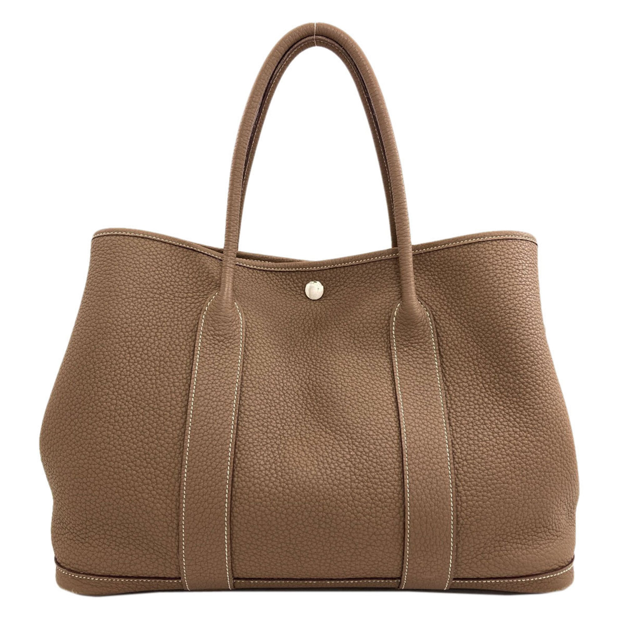 Hermes Garden Etoupe Gray Negonda Leather Tote Bag (Pre-Owned)