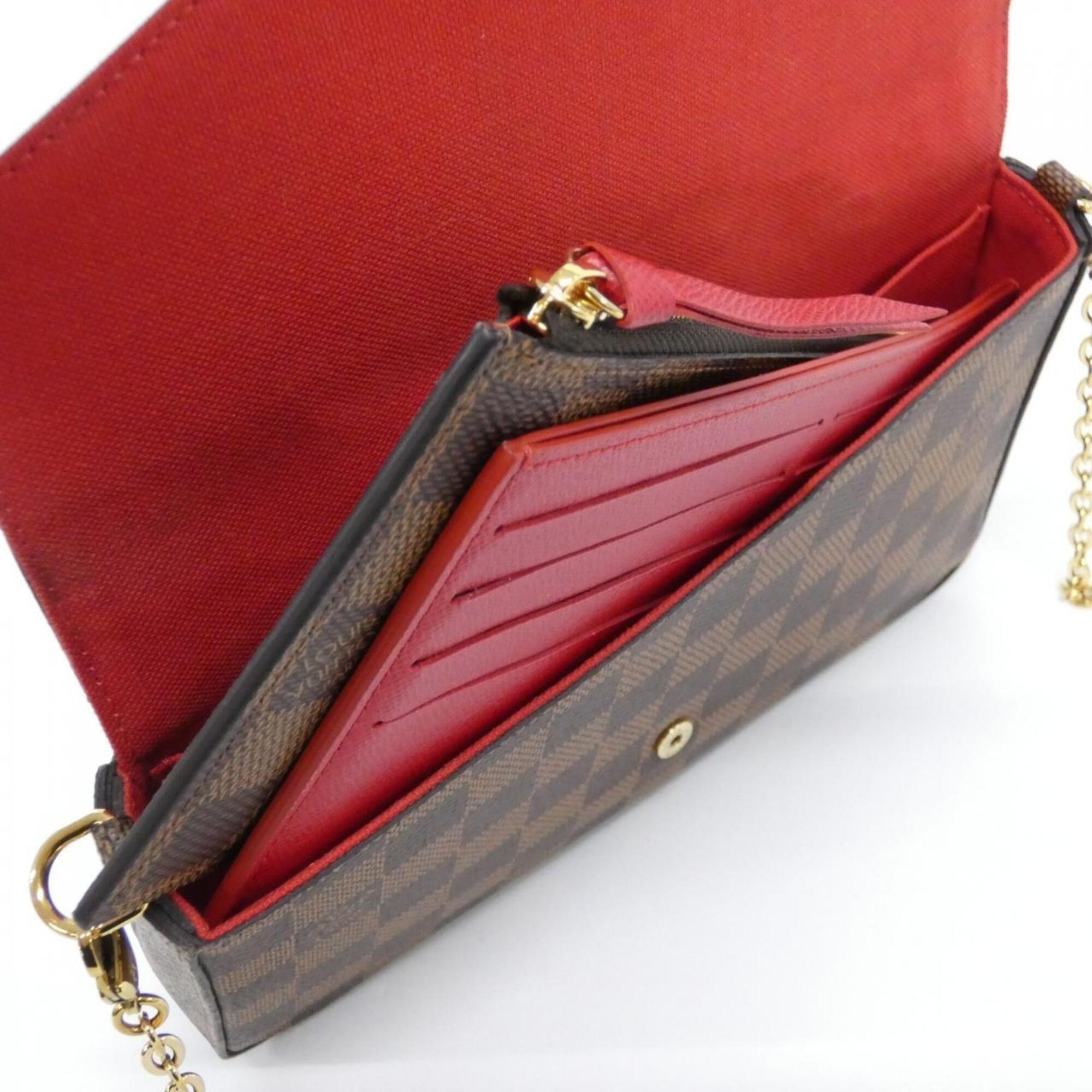 Louis Vuitton Ebene Coated Canvas Pochette Shoulder Bag (Pre-Owned)