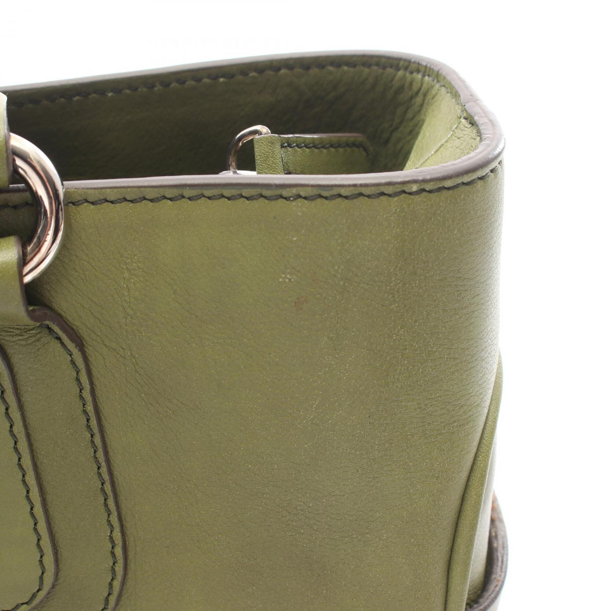 Celine Green Leather Handbag (Pre-Owned)