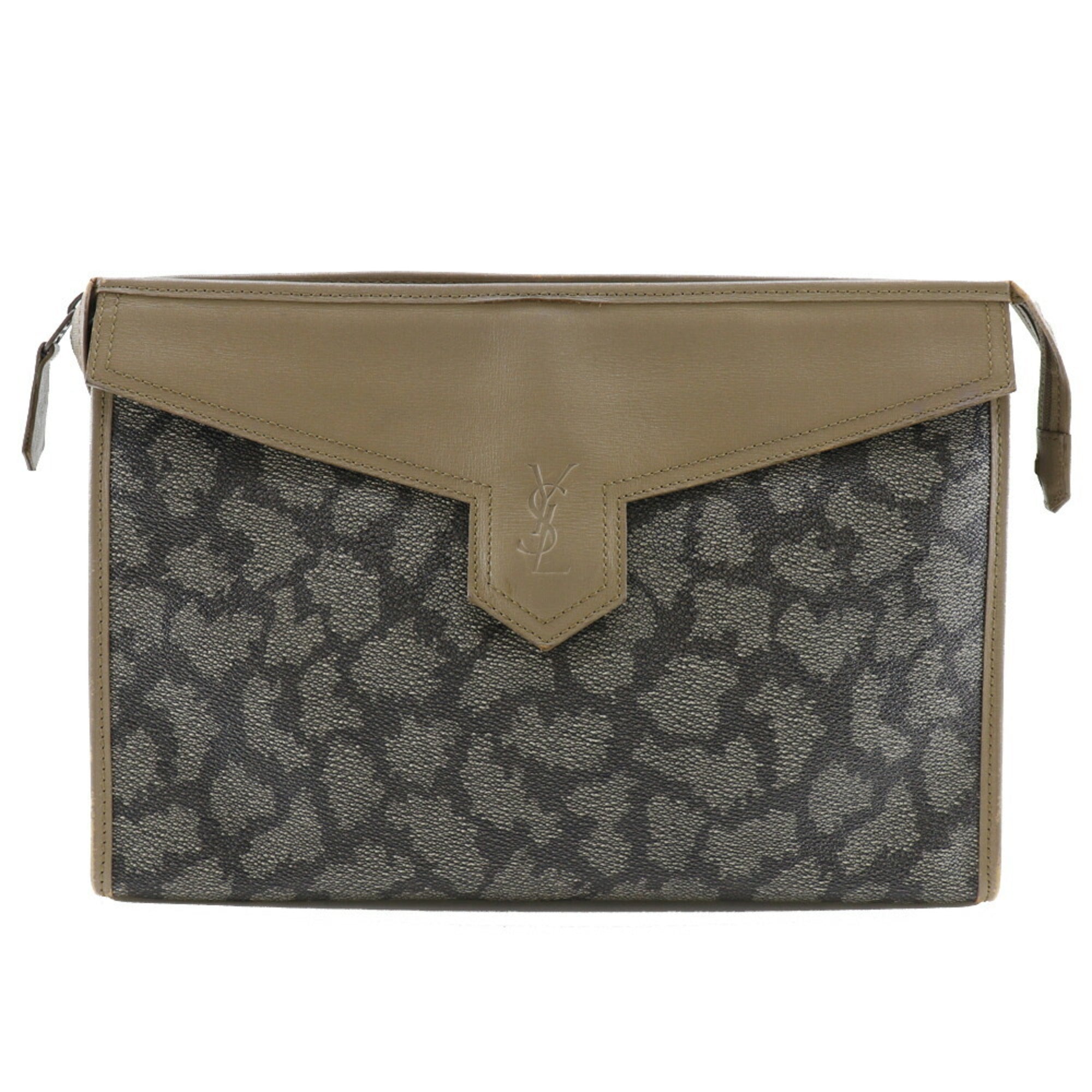 Yves Saint Laurent Leather Clutch Bag (Pre-Owned)