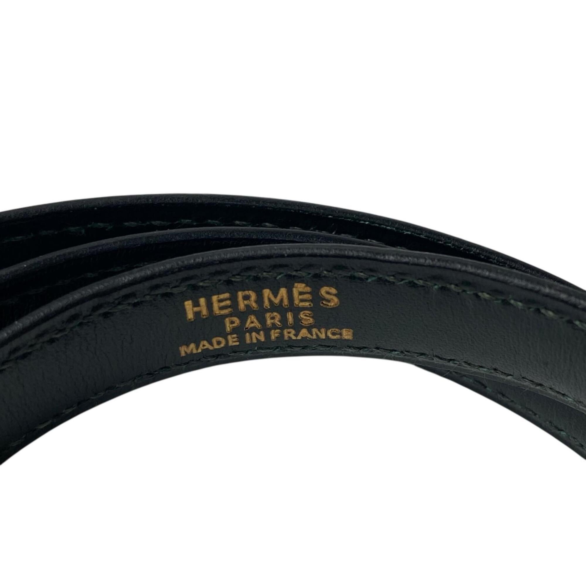Hermes Black Dark Green Box Calf Leather Shoulder Bag (Pre-Owned)