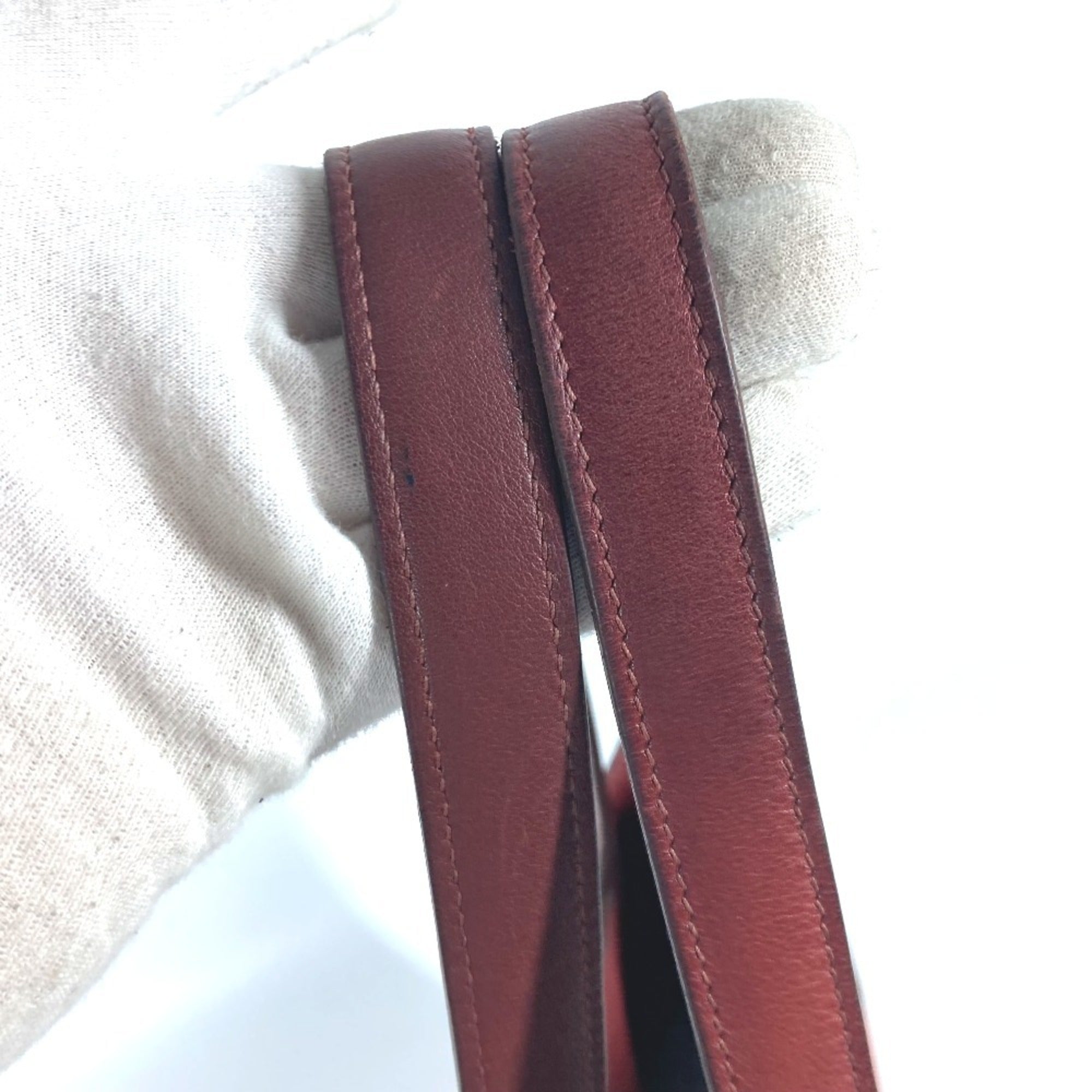 Hermes Brown Leather Shoulder Bag Tote Bag (Pre-Owned)