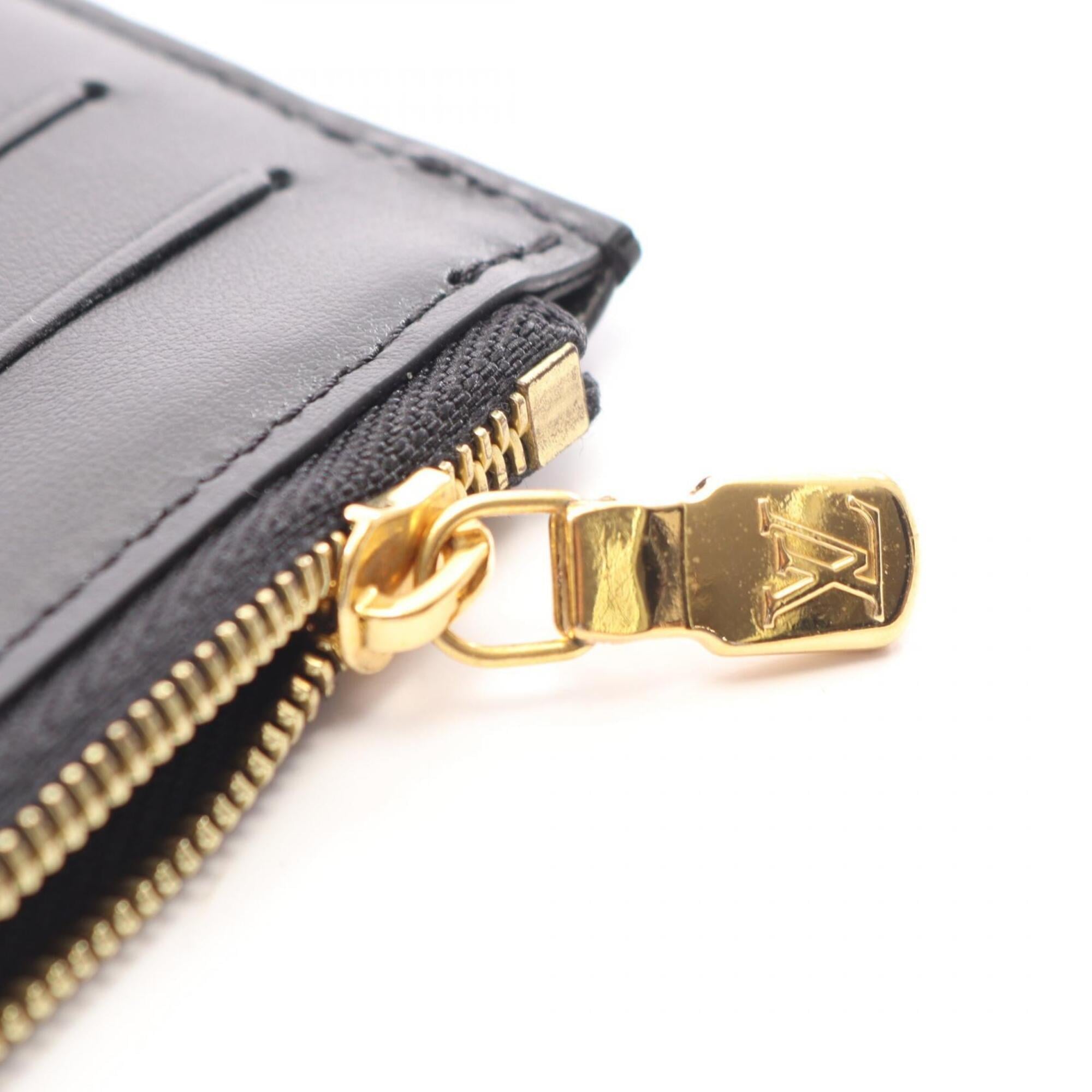 Louis Vuitton Black Brown Leather Pvc Pouch (Pre-Owned)