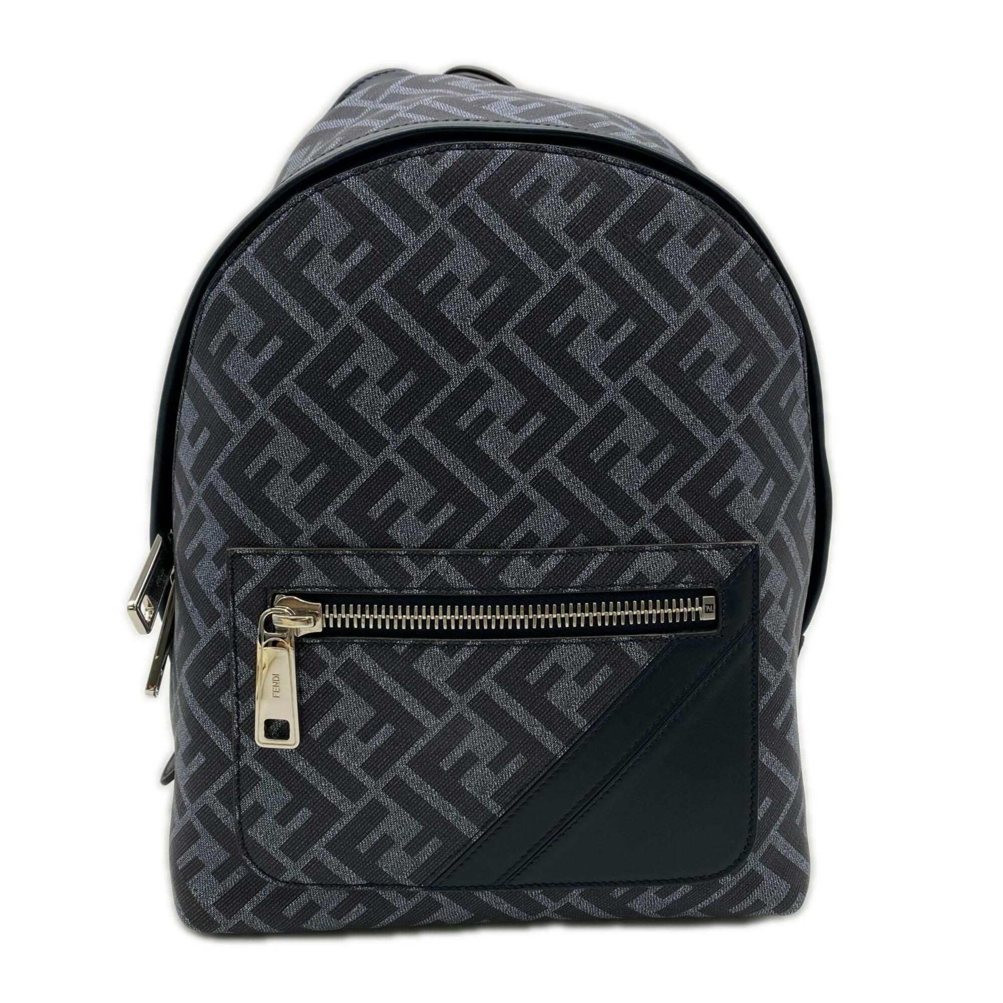 Fendi Blue Coated Canvas Backpack (Pre-Owned)