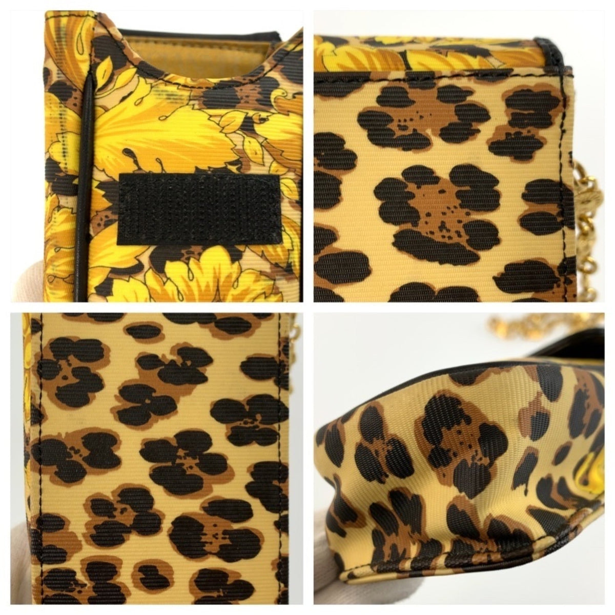 Versace Black Yellow Pvc Pochette Shoulder Bag (Pre-Owned)