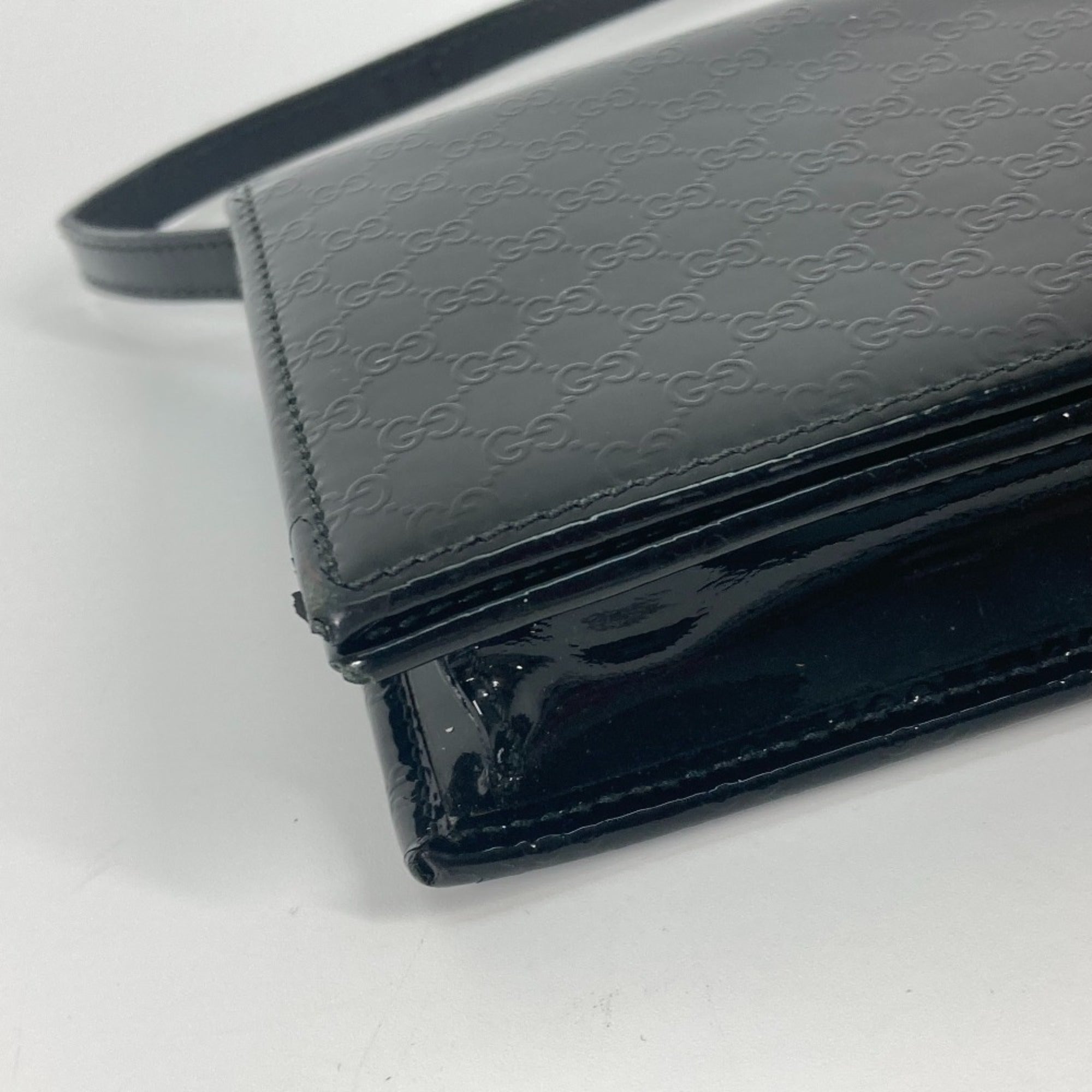 Gucci Black Patent Leather Shoulder Bag (Pre-Owned)