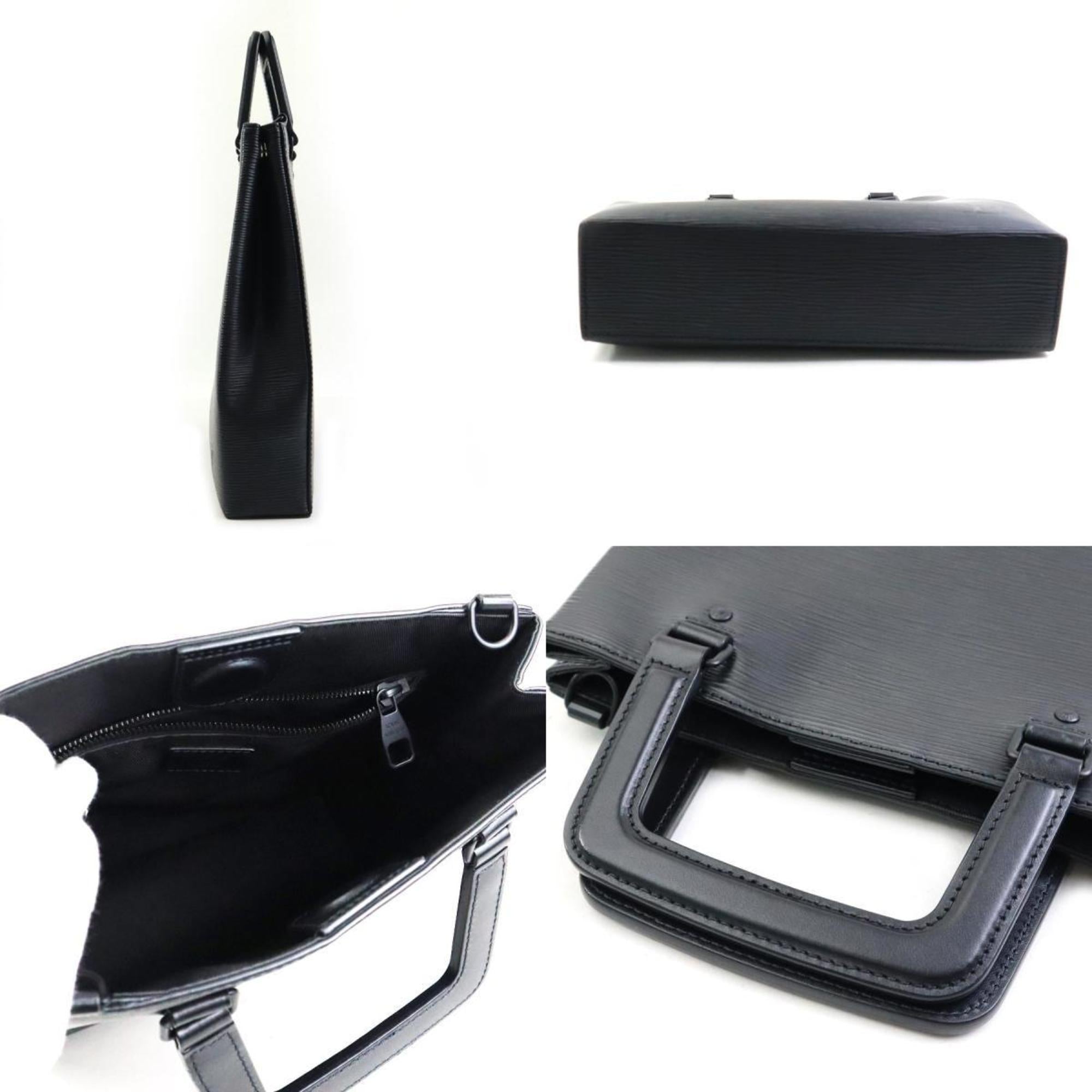 Louis Vuitton Noir Epi Leather Handbag Shoulder Bag (Pre-Owned)