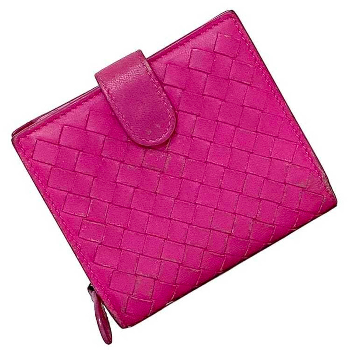 Bottega Veneta Pink Leather Wallet (Bi-Fold) (Pre-Owned)