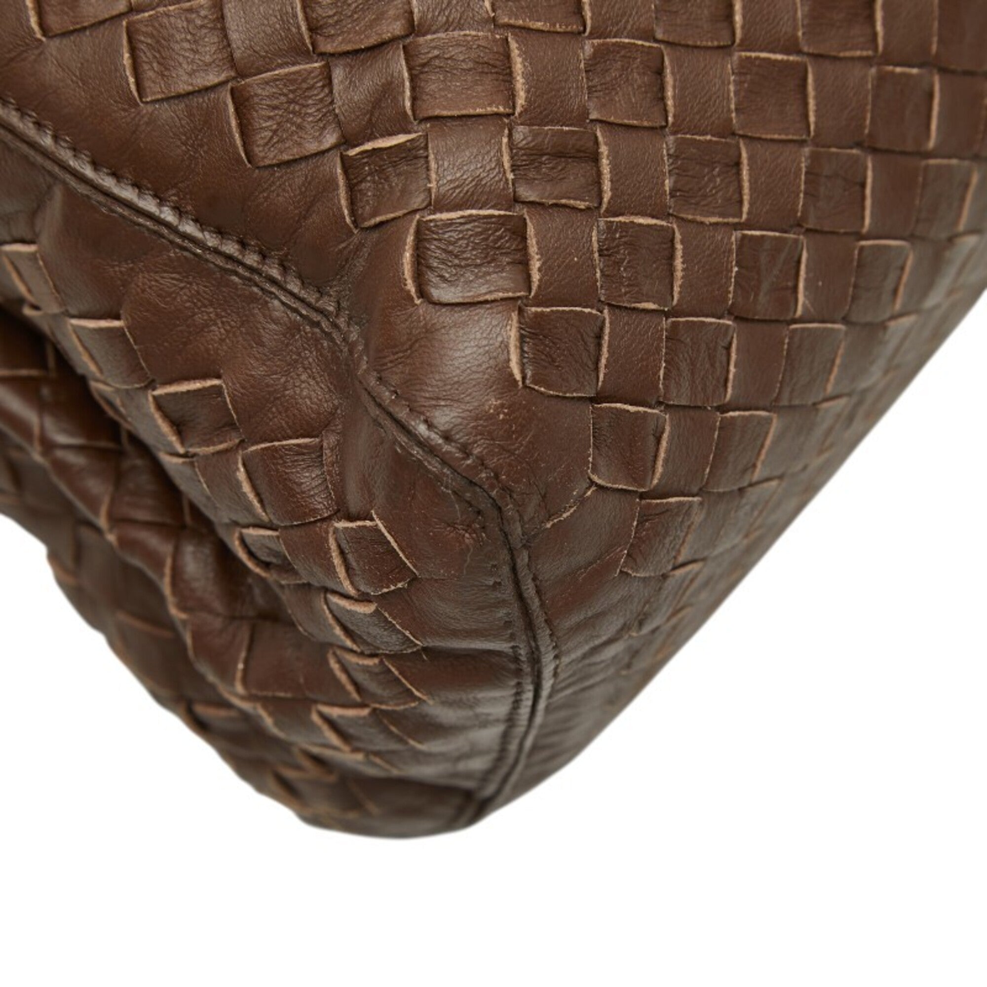 Bottega Veneta Brown Leather Shoulder Bag Tote Bag (Pre-Owned)