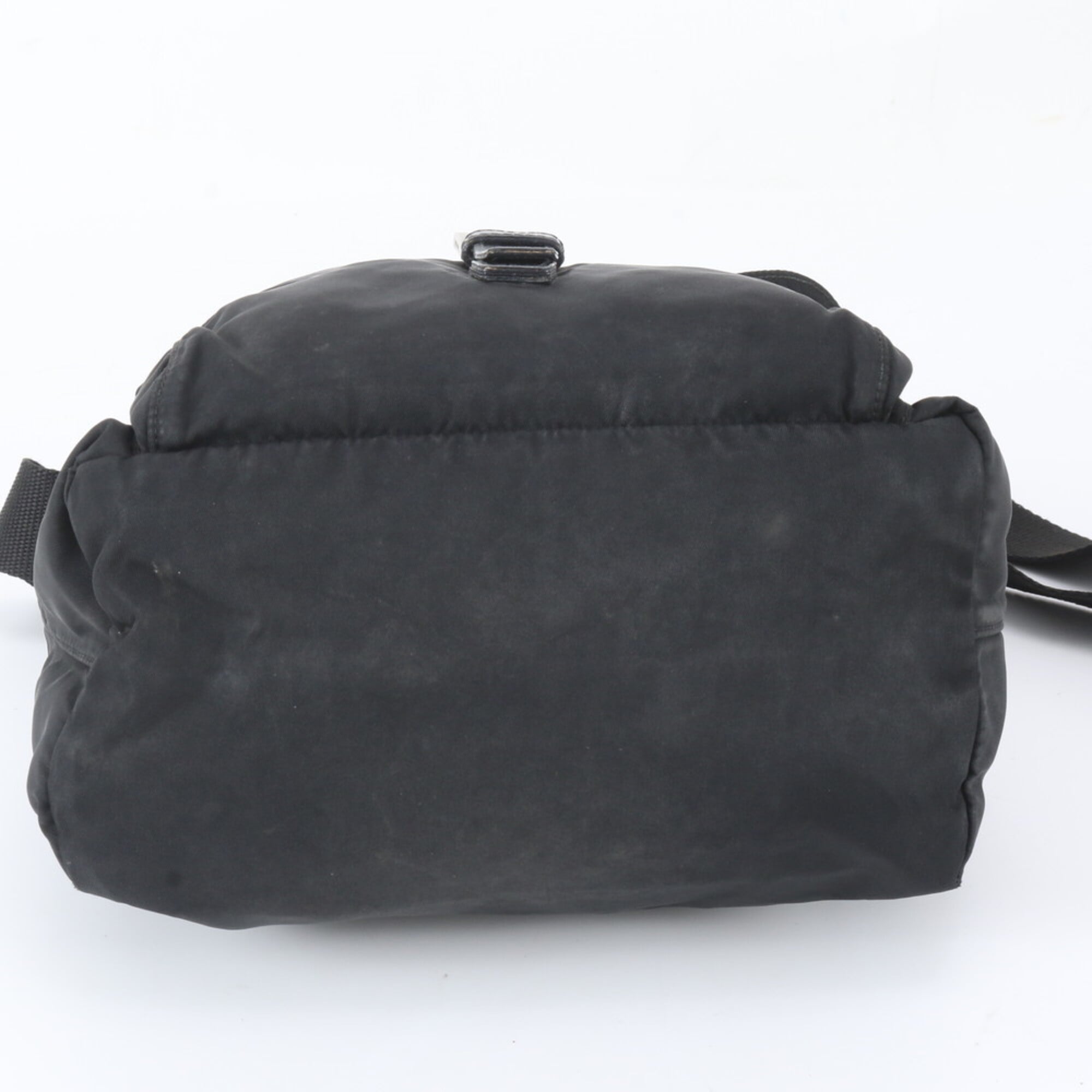 Prada Black Nylon Leather Messenger Bag Shoulder Bag (Pre-Owned)