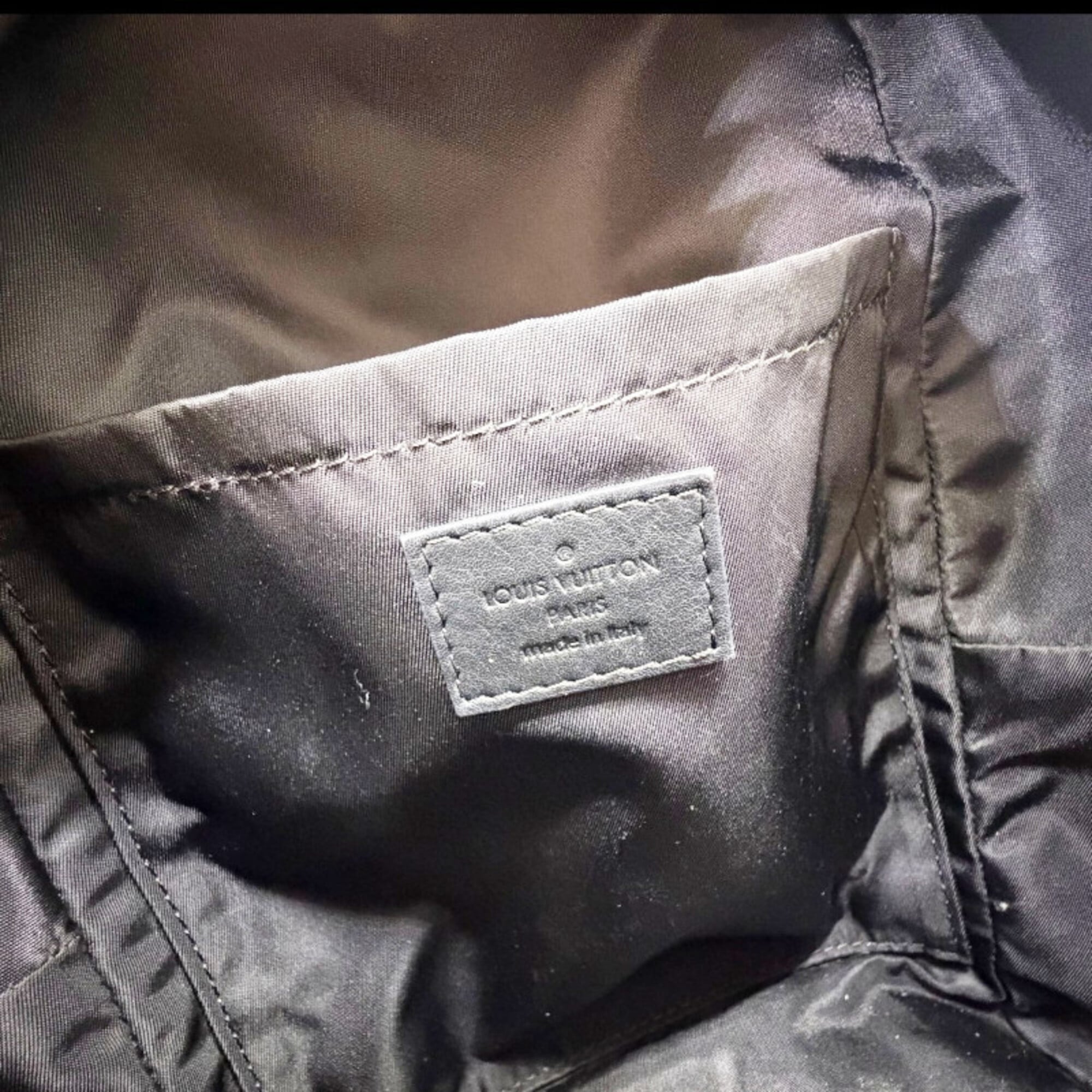 Louis Vuitton Black Brown Monogram Leather Backpack (Pre-Owned)