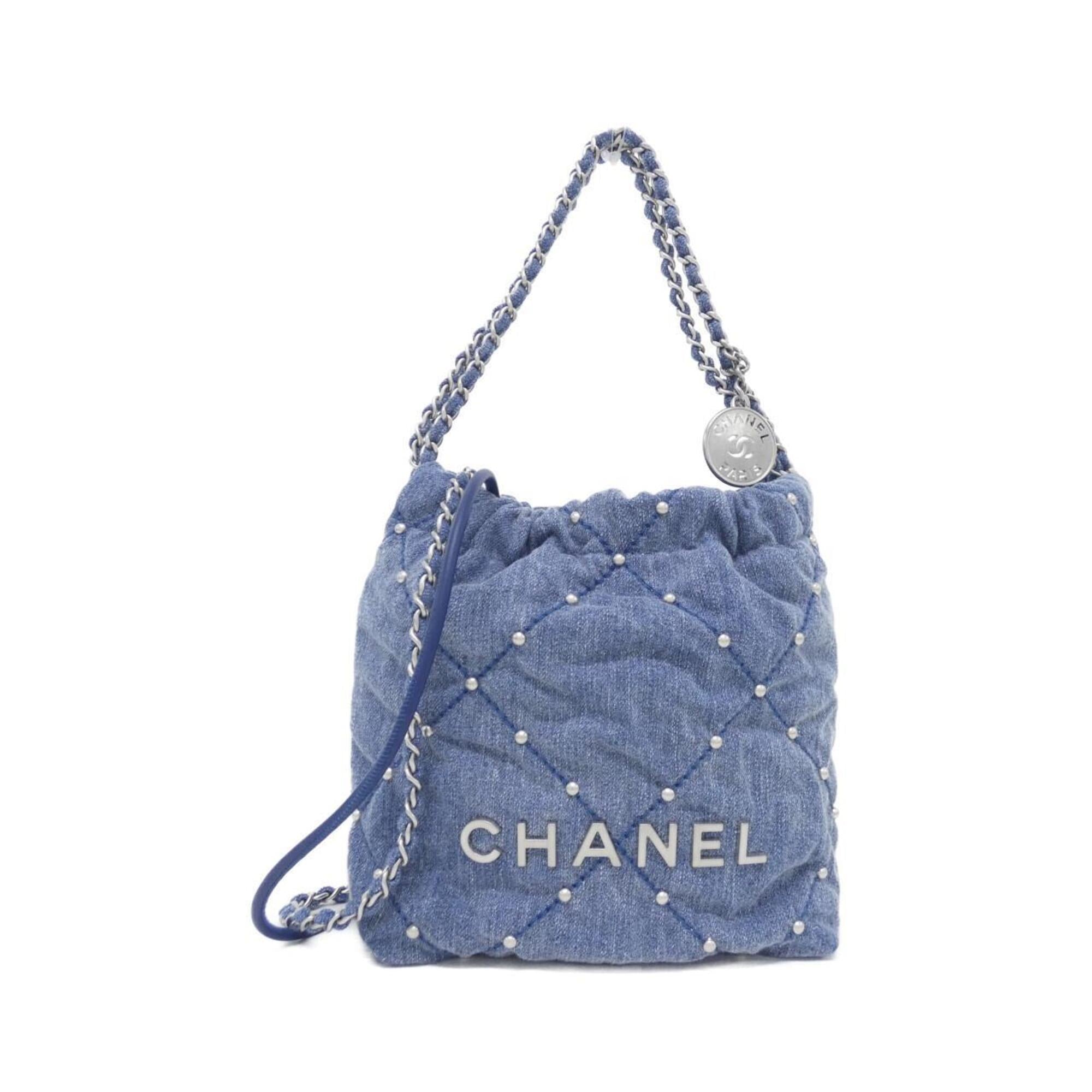 Chanel Blue Denim Handbag (Pre-Owned)