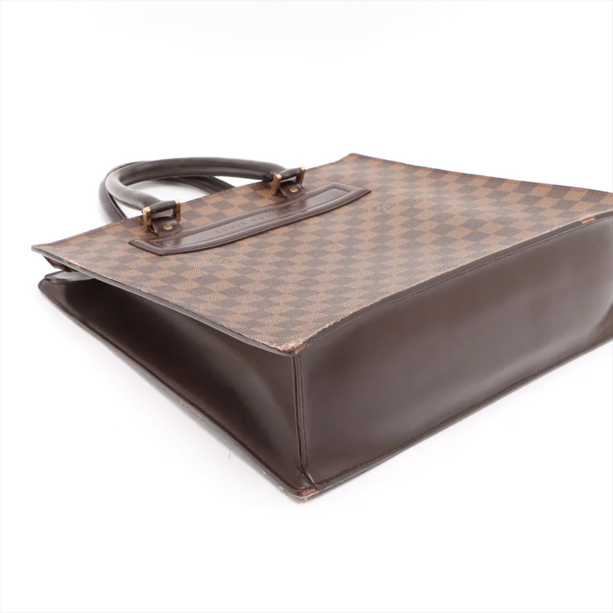 Louis Vuitton Damier Ebene Leather Coated Canvas Handbag Tote Bag (Pre-Owned)