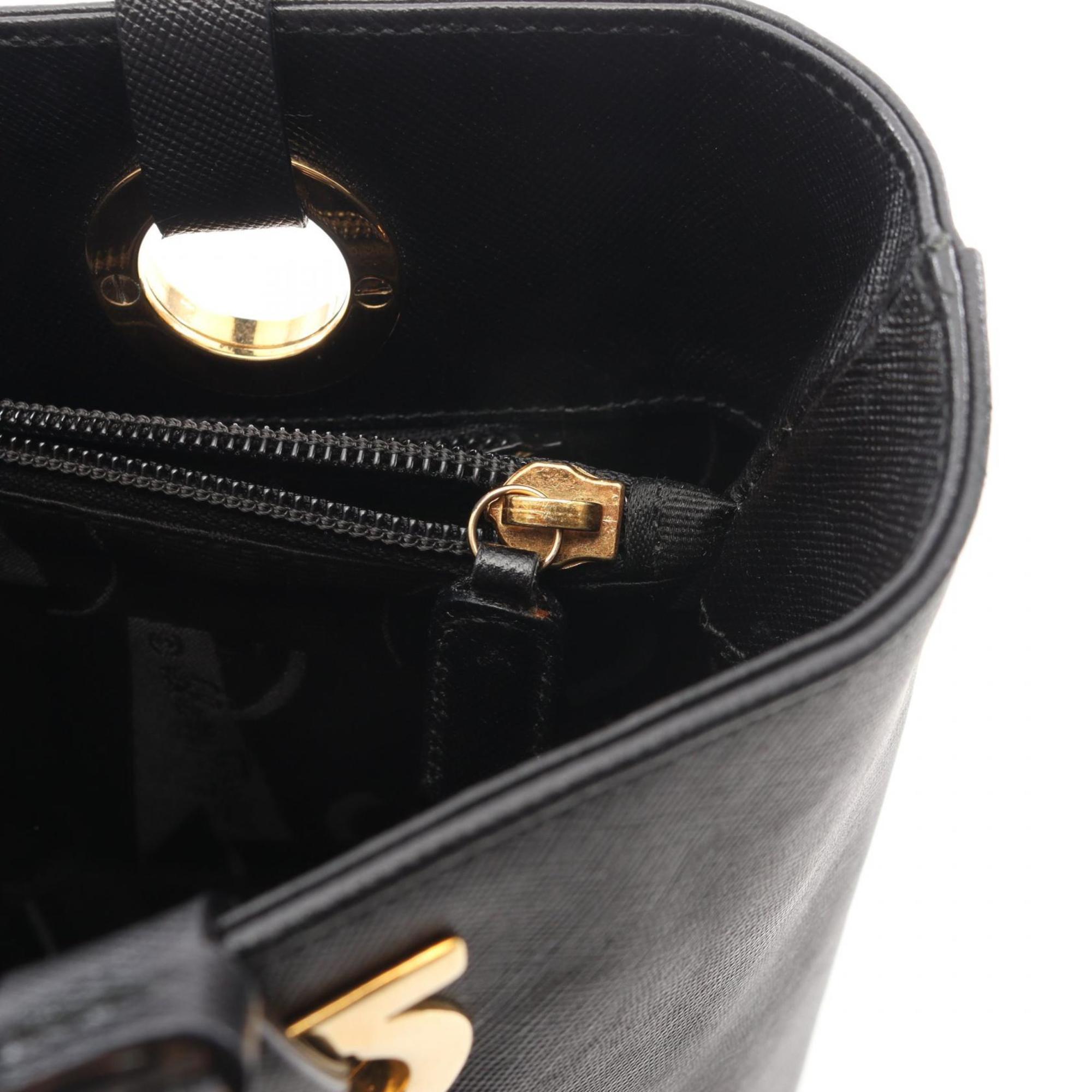 Salvatore Ferragamo Black Leather Tote Bag (Pre-Owned)