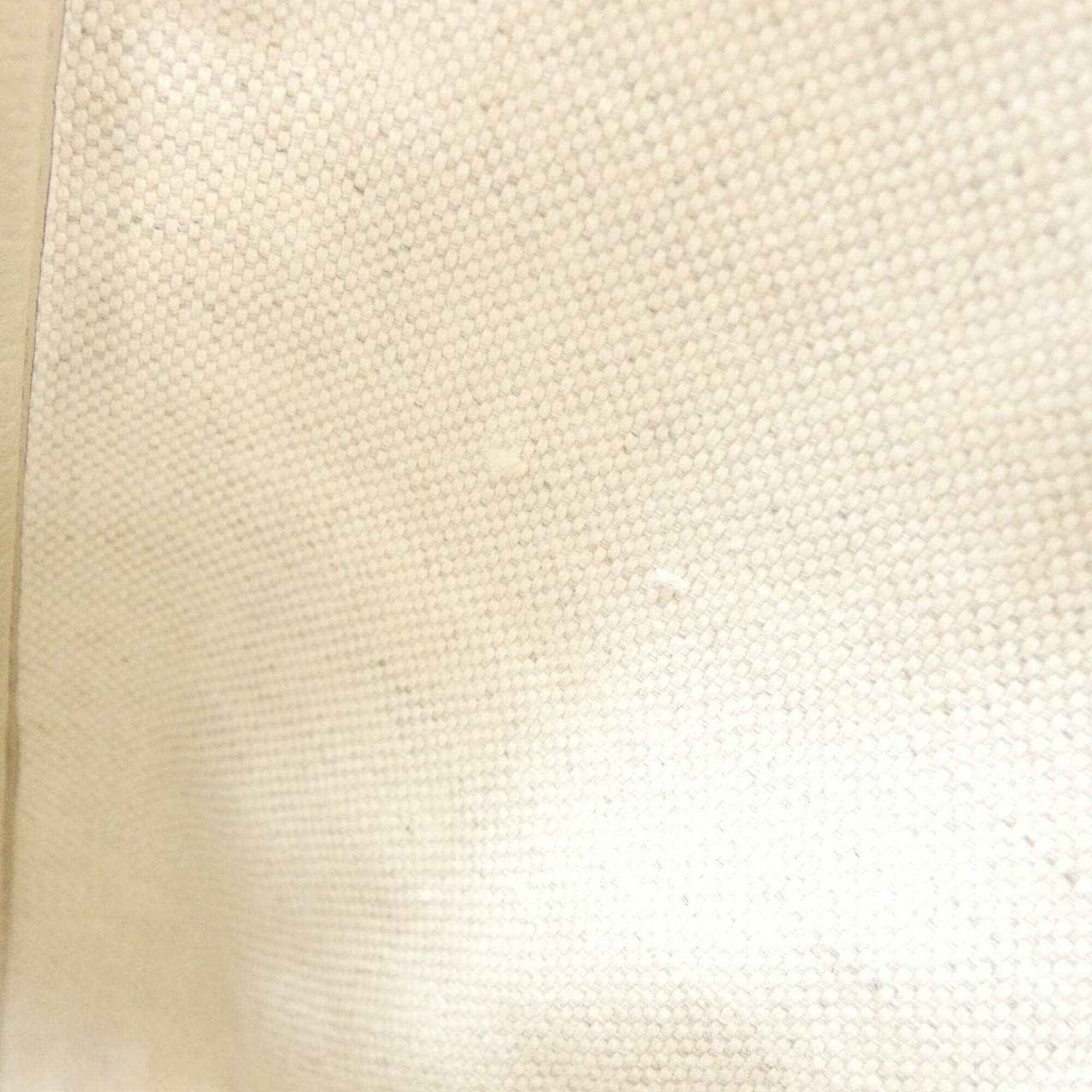Gucci Beige White Gg Supreme Canvas Leather Handbag (Pre-Owned)